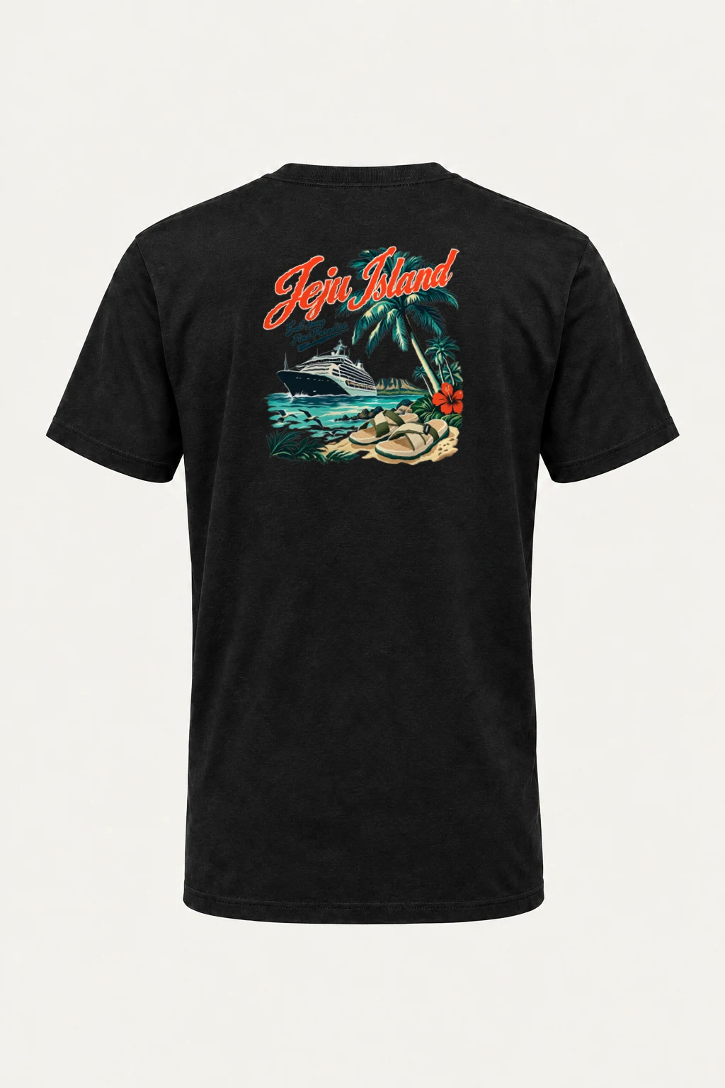 "Jeju Island Sail Away" Heavyweight Unisex Crewneck T-shirt | Gildan 5000