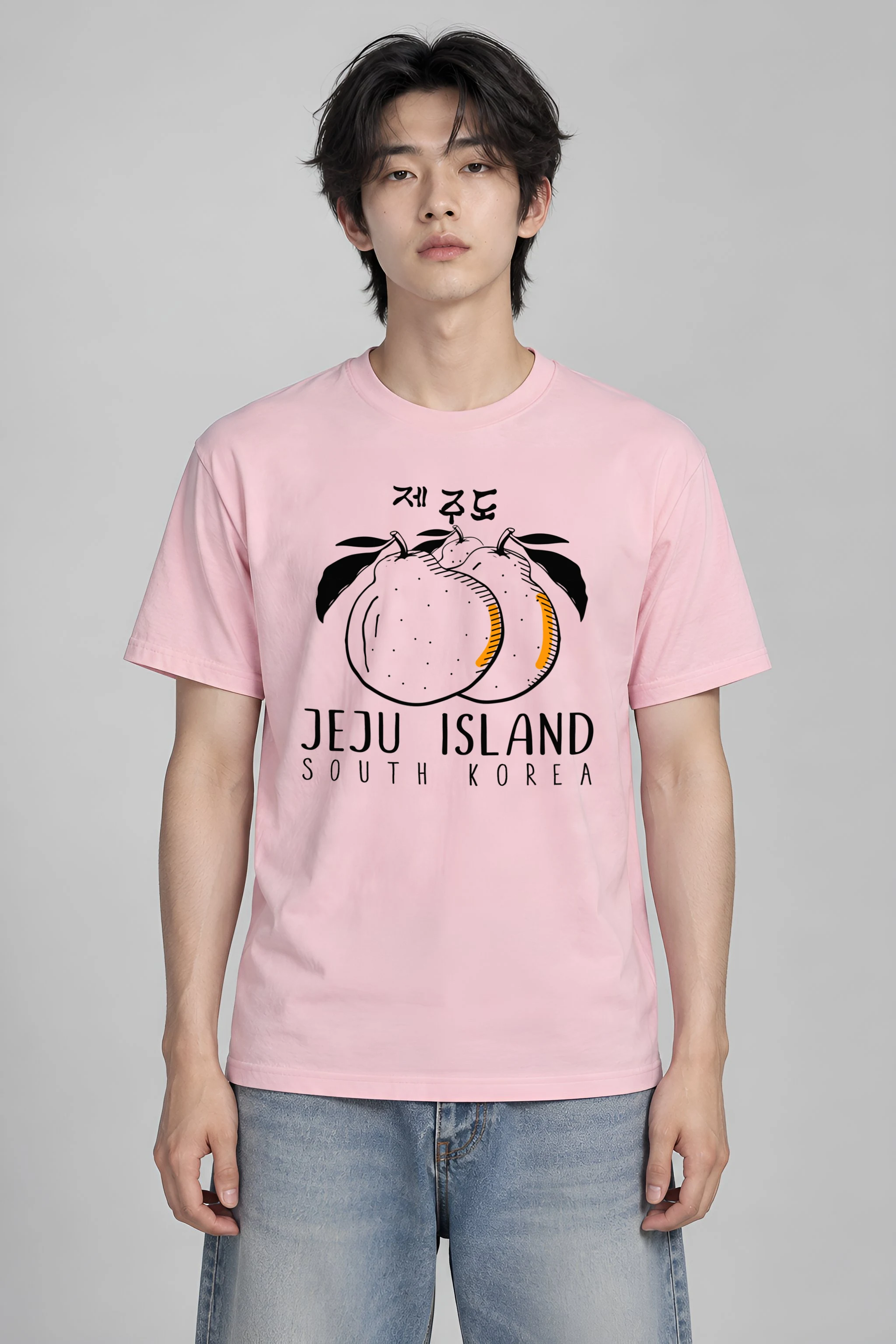 "Jeju Island South Korea" Heavyweight Unisex Crewneck T-shirt