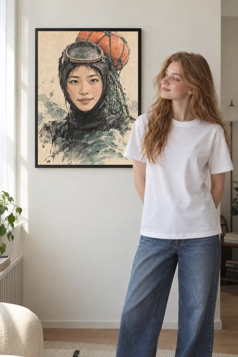 "Jeju" Premium Wooden Framed Poster