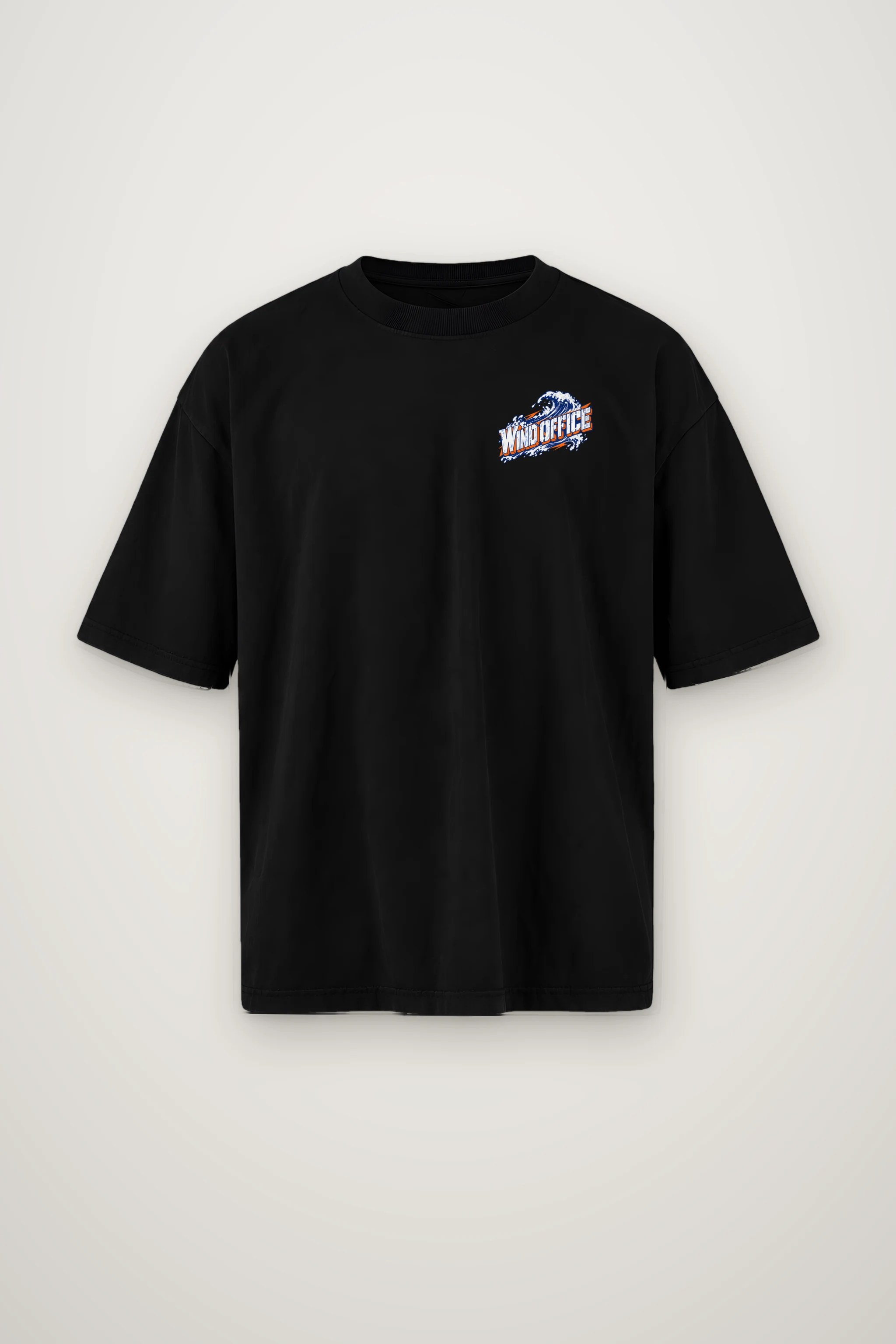 "Jeju Wind Office" Men's Oversized Heavyweight Crewneck T-Shirt