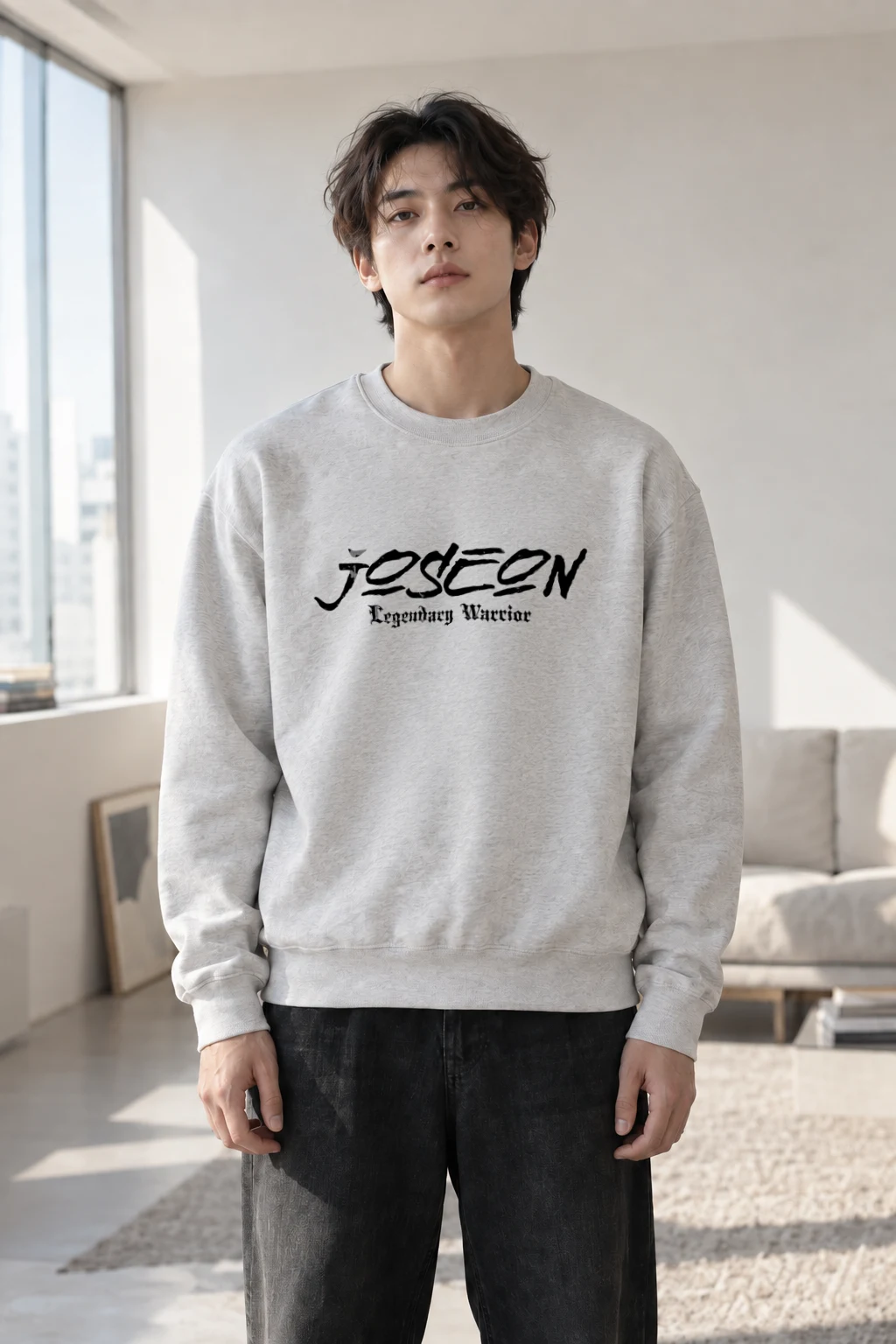 "Jeston Warrior Script" Heavy Blend Unisex Crewneck Sweatshirt | Gildan 18000