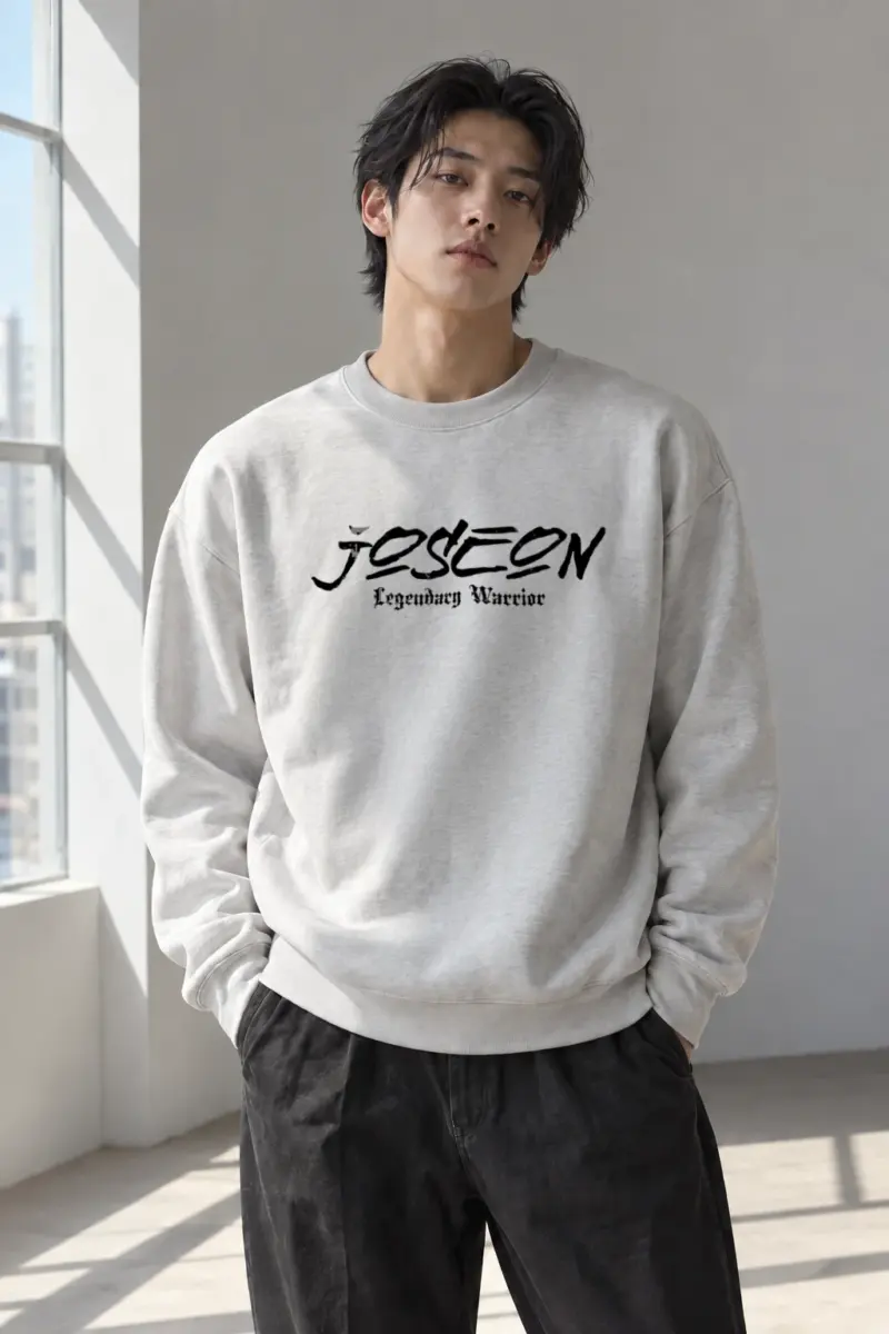 “Jeston Warrior Script” Heavy Blend Unisex Crewneck Sweatshirt | Gildan 18000