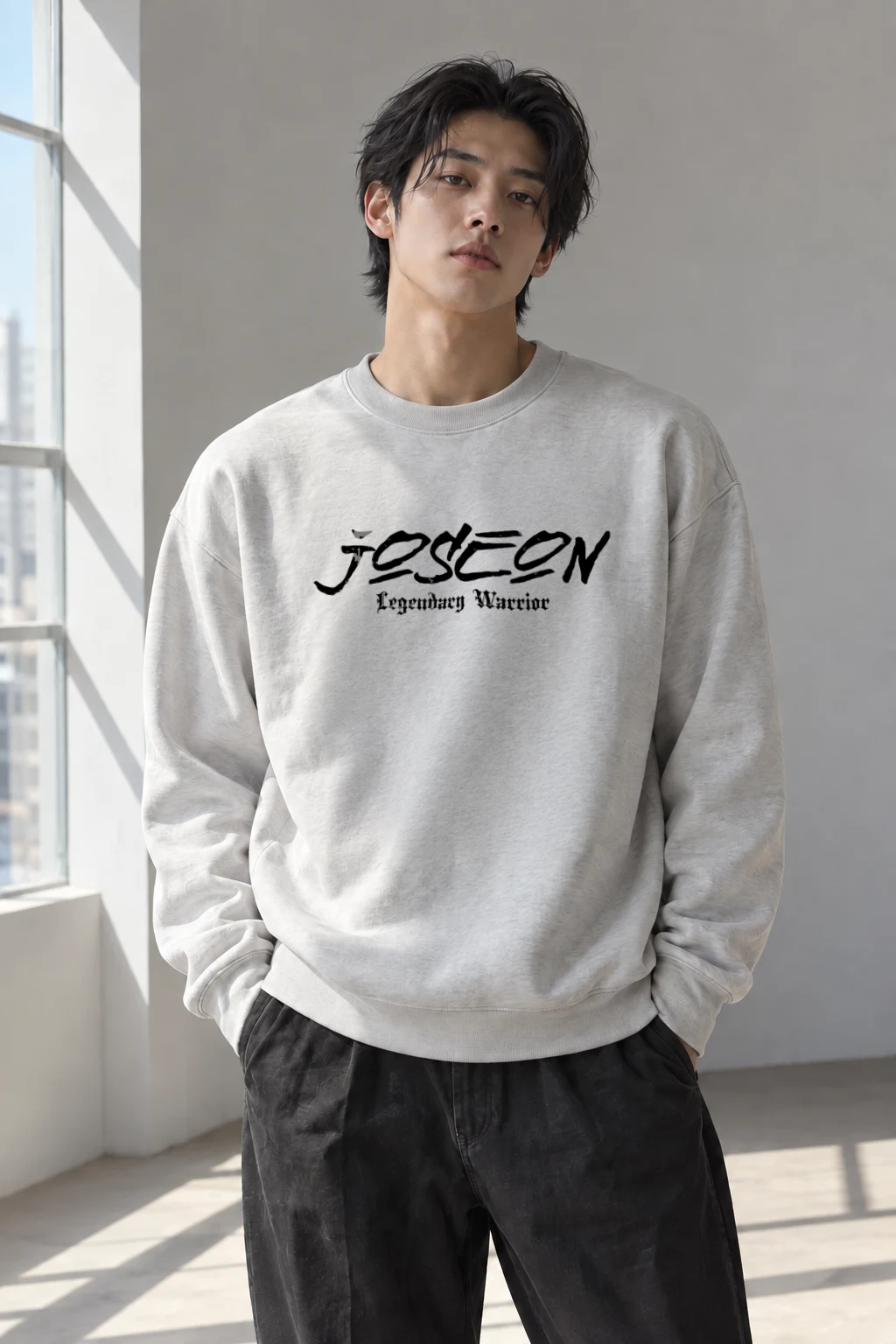 "Jeston Warrior Script" Heavy Blend Unisex Crewneck Sweatshirt | Gildan 18000