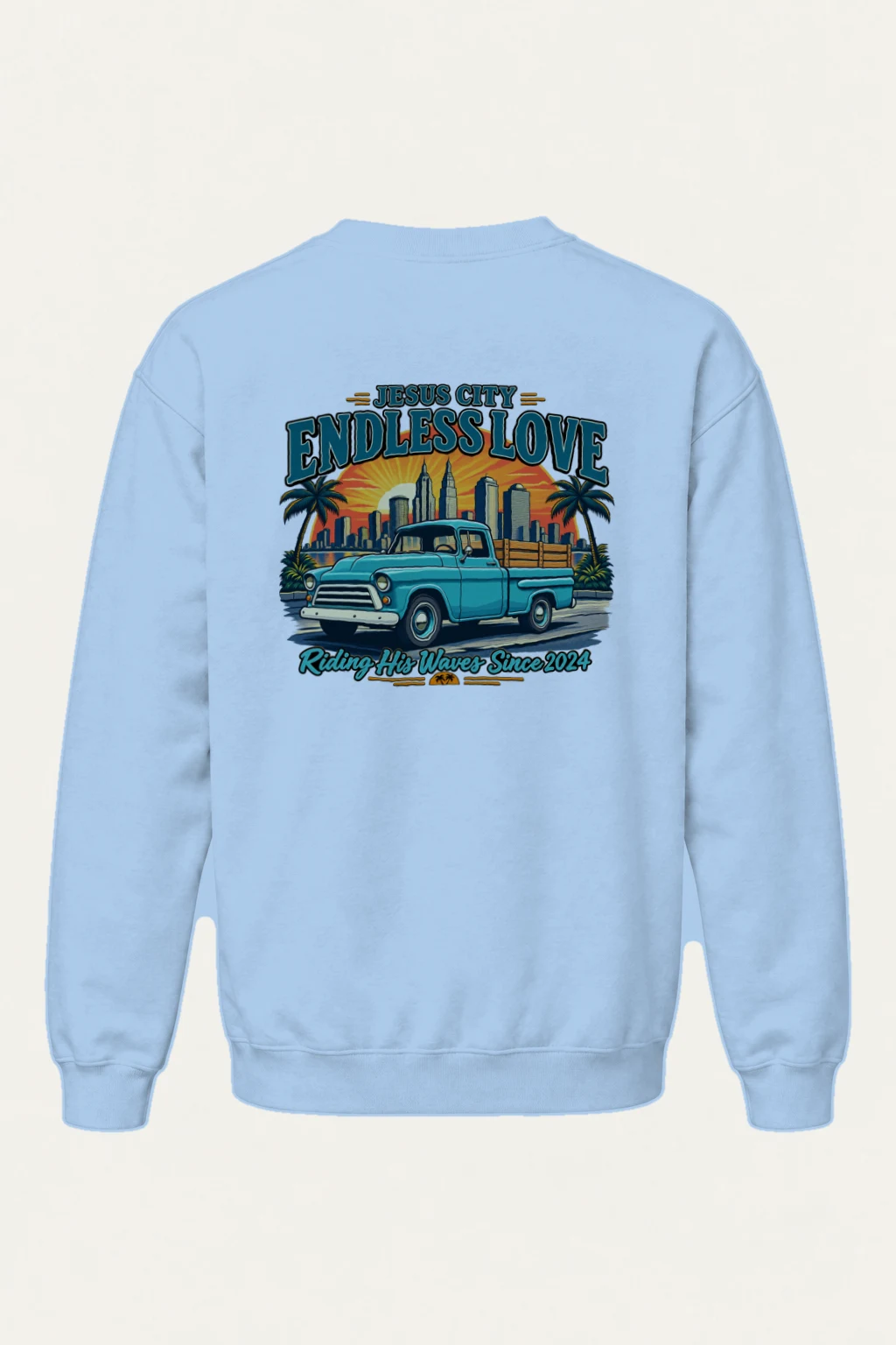 "Jesus City Endless Love" Heavy Blend Unisex Crewneck Sweatshirt | Gildan 18000