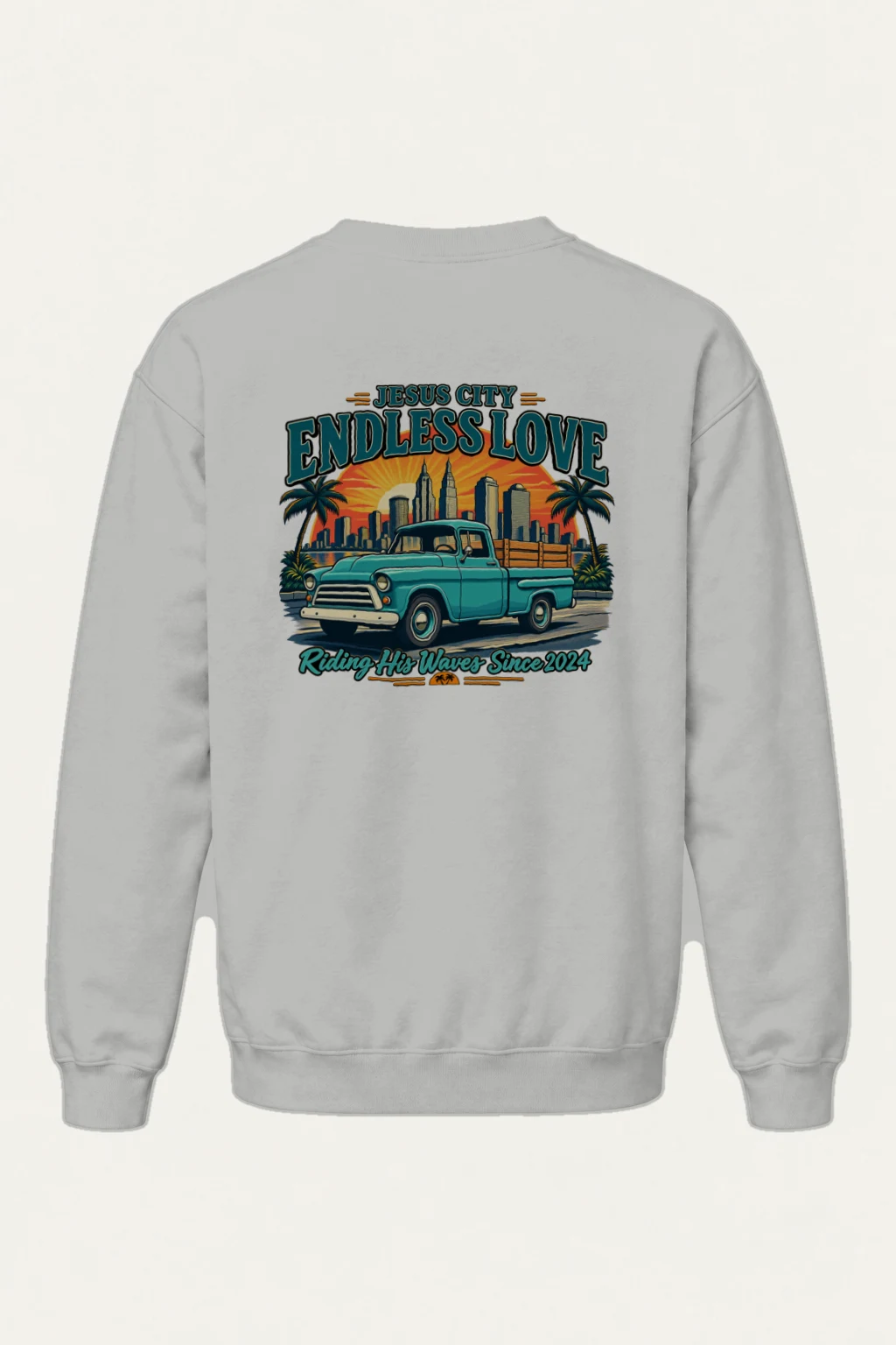 "Jesus City Endless Love" Heavy Blend Unisex Crewneck Sweatshirt | Gildan 18000