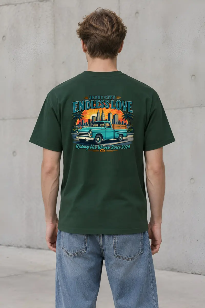 "Jesus City Endless Love" Heavyweight Unisex Crewneck T-shirt