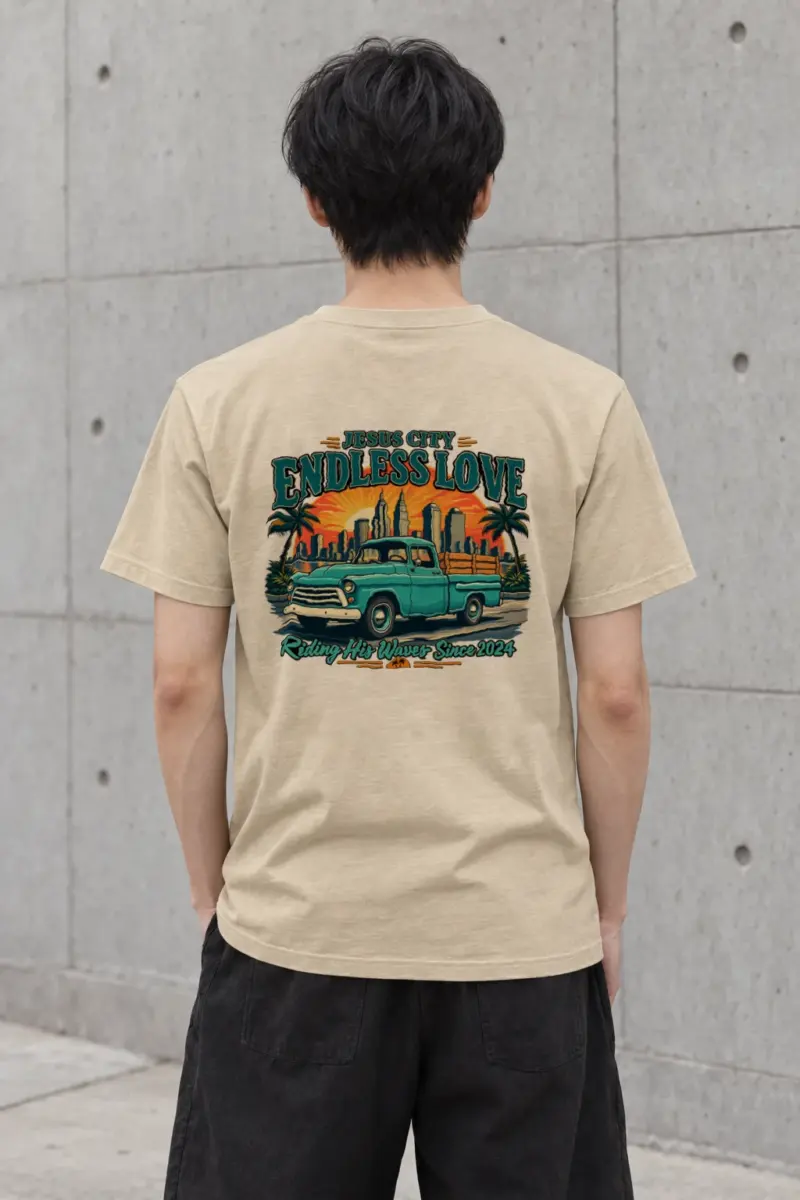 "Jesus City Endless Love" Heavyweight Unisex Crewneck T-shirt | Gildan 5000