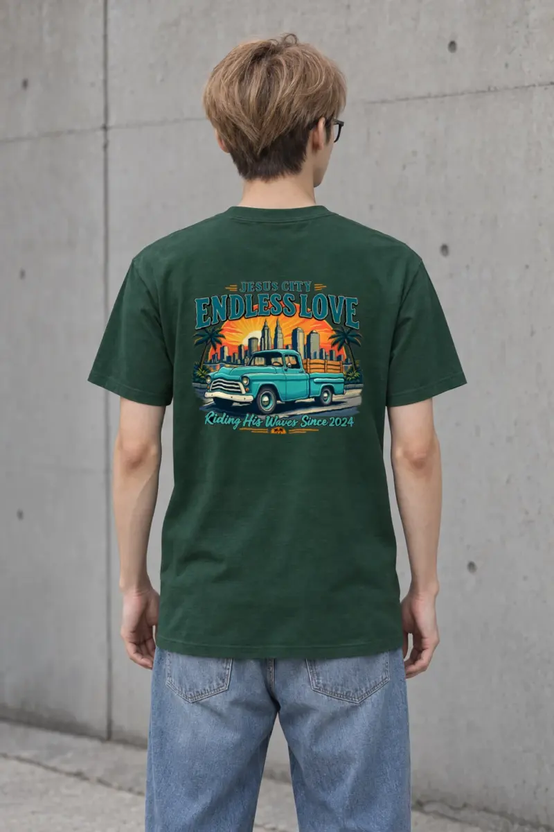 "Jesus City Endless Love" Heavyweight Unisex Crewneck T-shirt