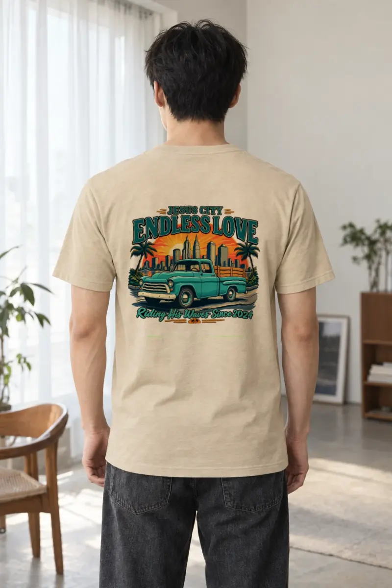 "Jesus City Endless Love" Heavyweight Unisex Crewneck T-shirt | Gildan 5000