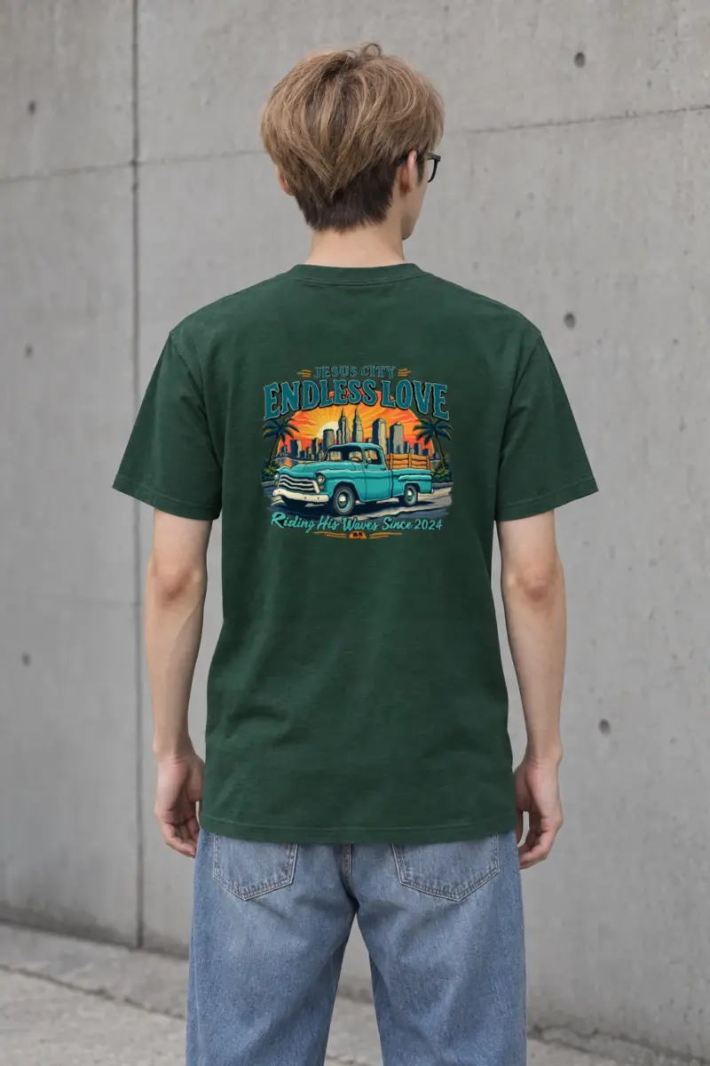 "Jesus City Endless Love" Heavyweight Unisex Crewneck T-shirt