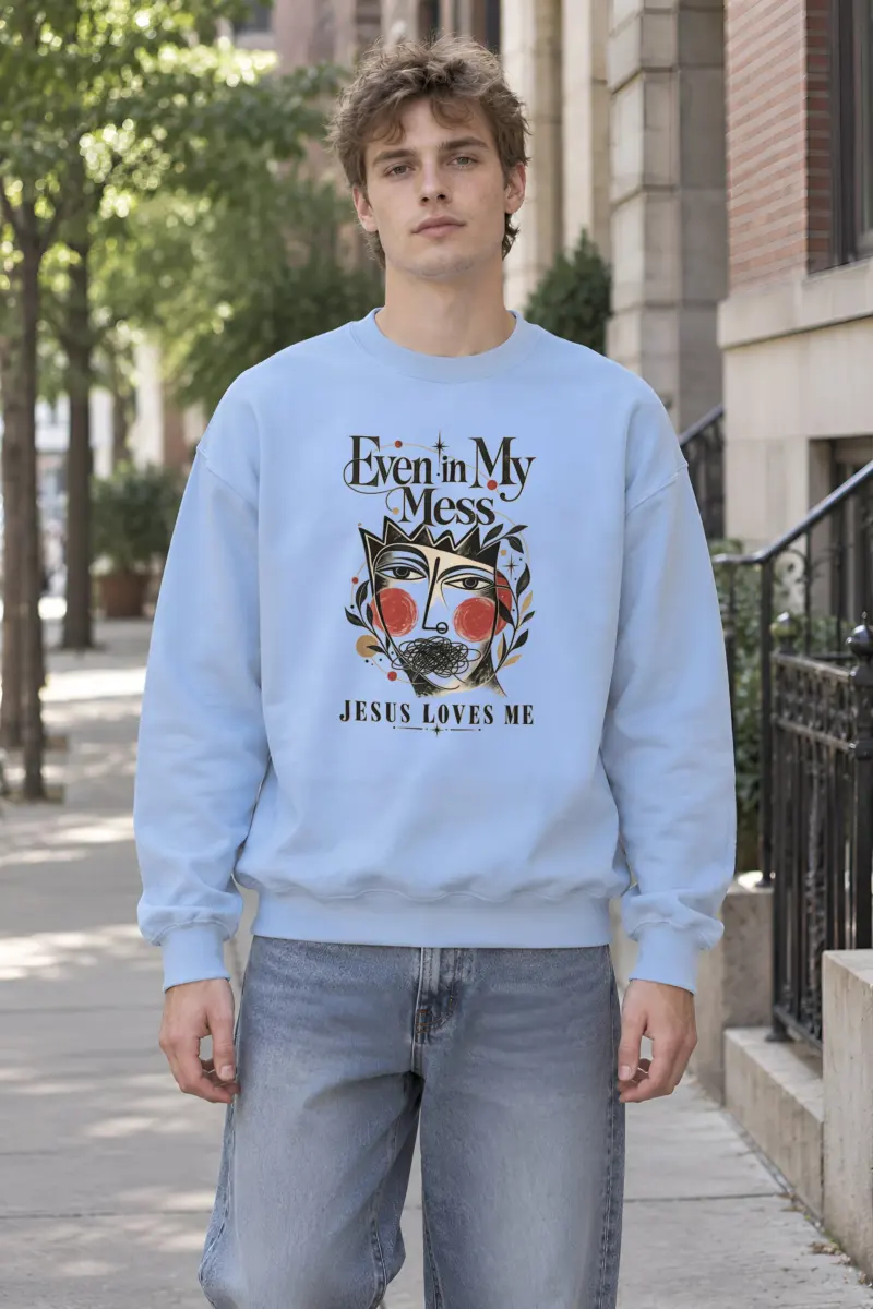 "Jesus Loves Me" Heavy Blend Unisex Crewneck Sweatshirt