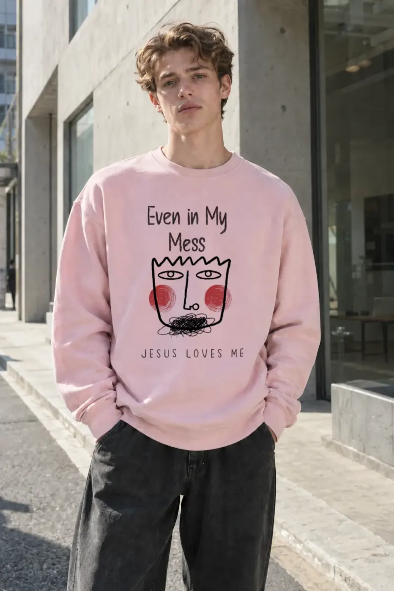 "Jesus Loves Me" Heavy Blend Unisex Crewneck Sweatshirt | Gildan 18000