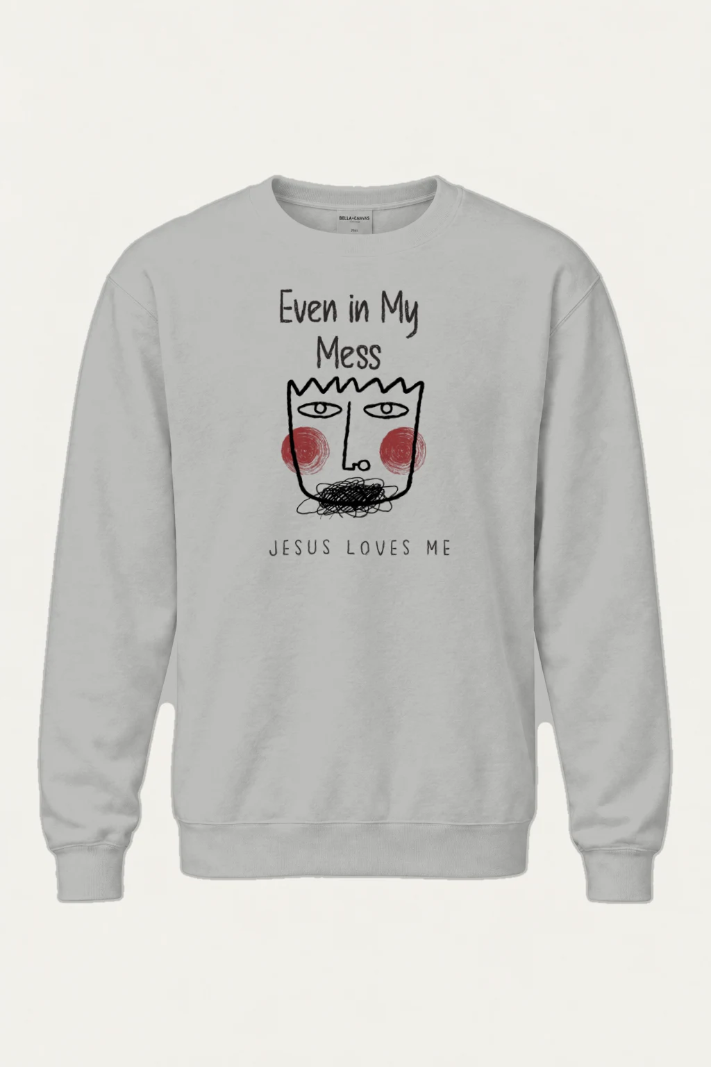 "Jesus Loves Me" Heavy Blend Unisex Crewneck Sweatshirt | Gildan 18000