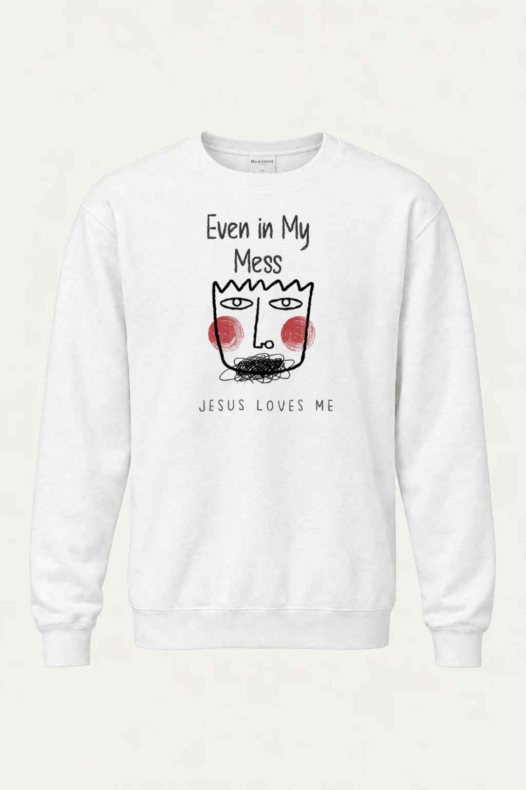 "Jesus Loves Me" Heavy Blend Unisex Crewneck Sweatshirt | Gildan 18000
