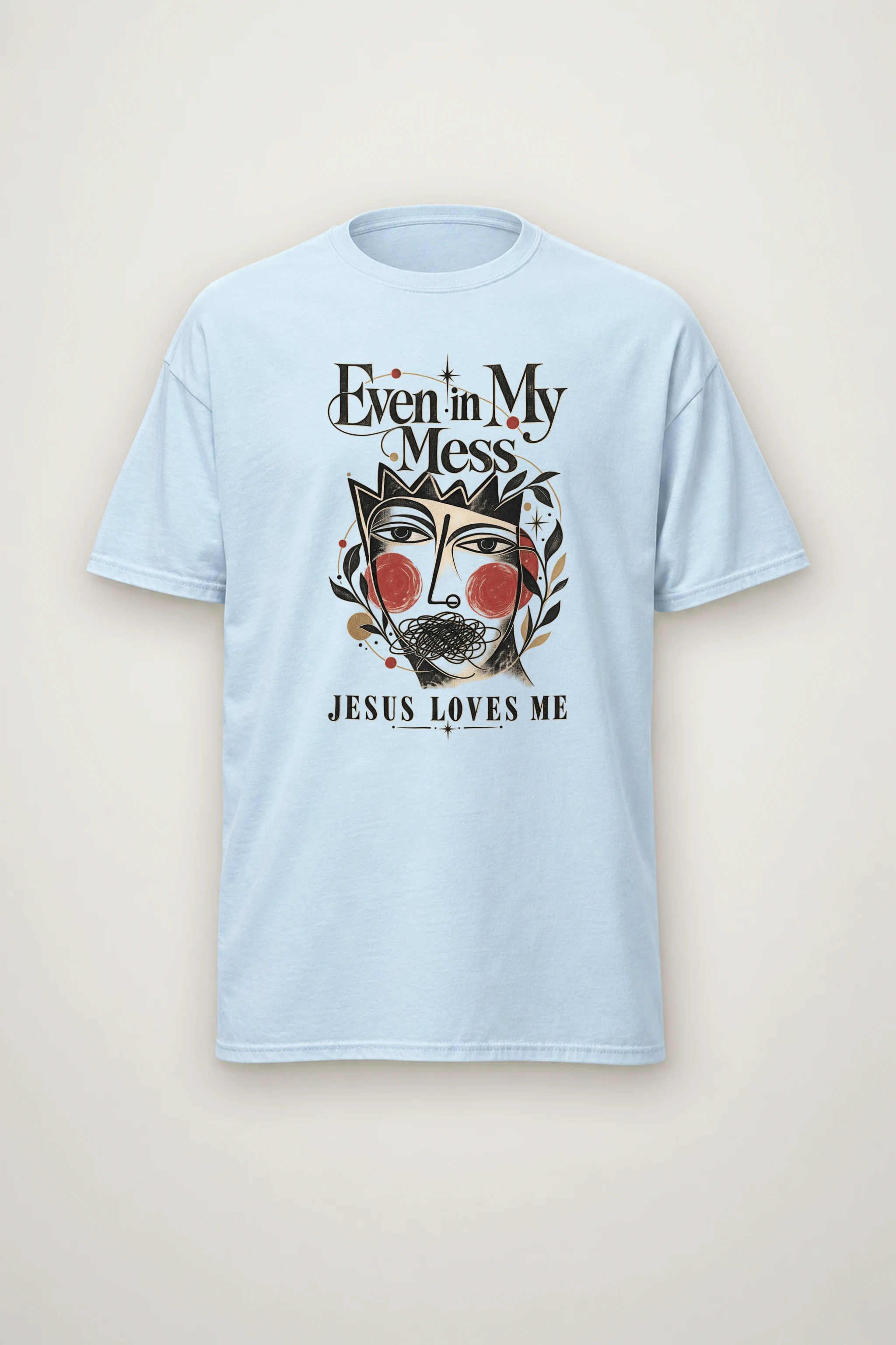 "Jesus Loves Me" Heavyweight Unisex Crewneck T-shirt