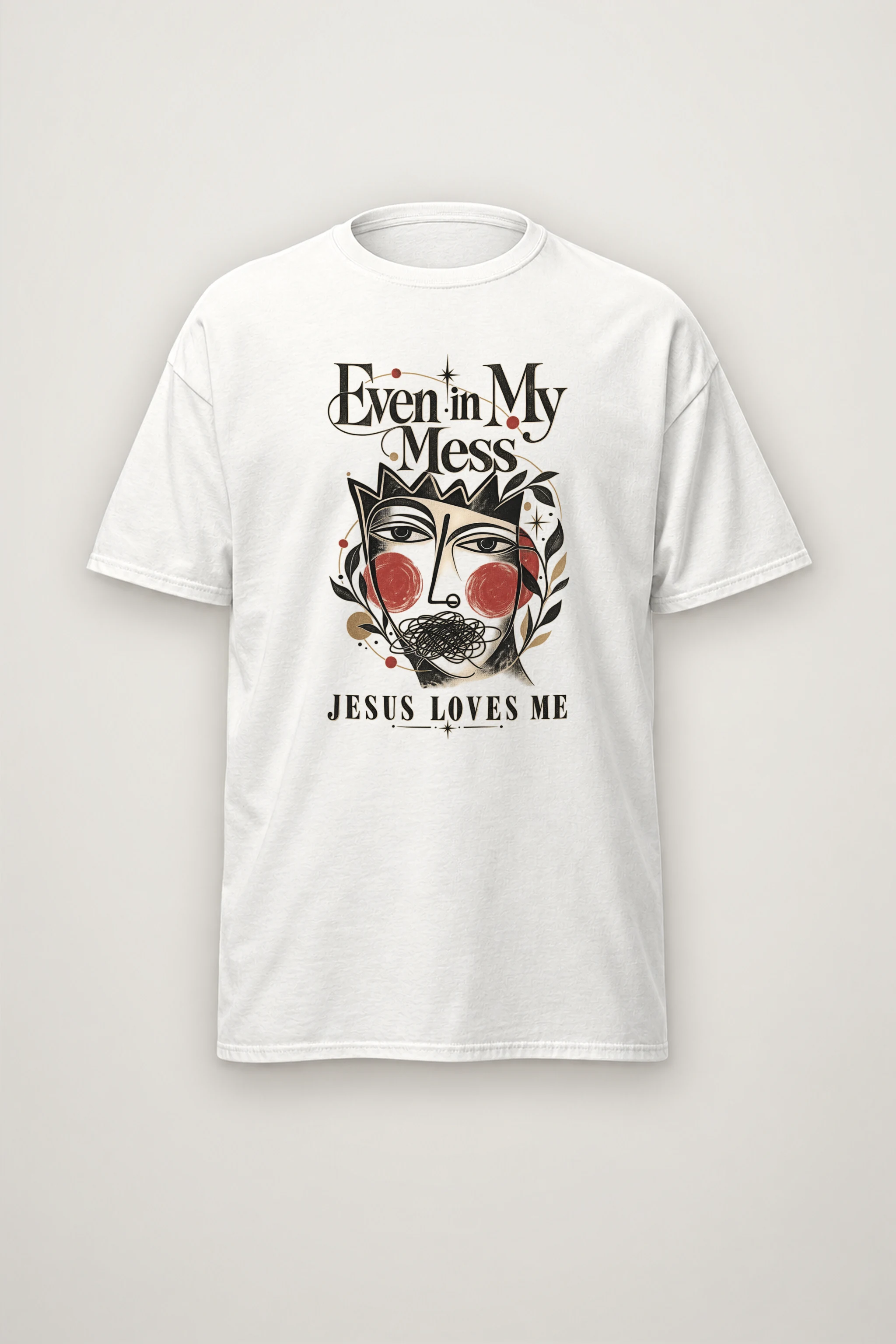 "Jesus Loves Me" Heavyweight Unisex Crewneck T-shirt