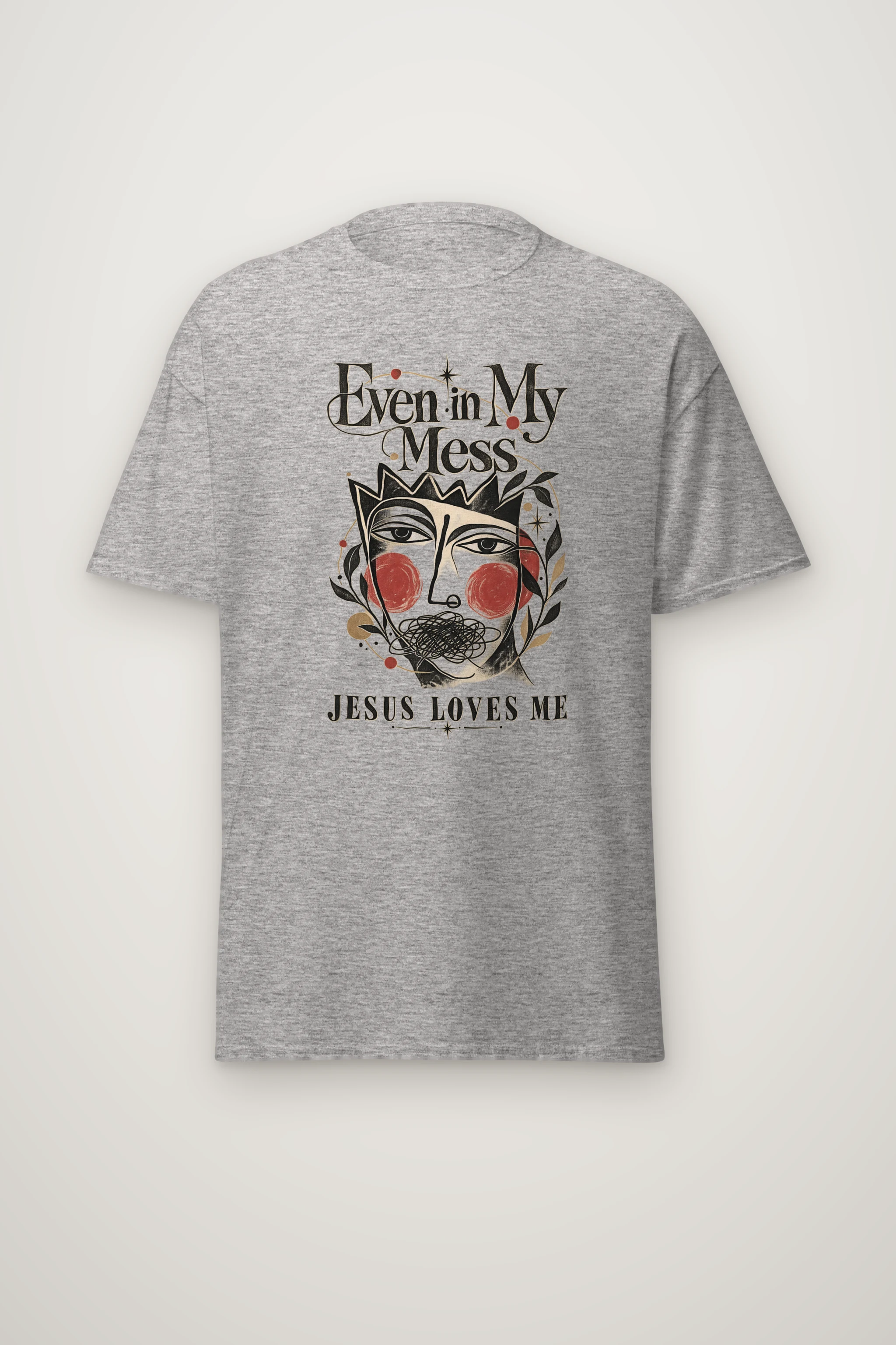 "Jesus Loves Me" Heavyweight Unisex Crewneck T-shirt