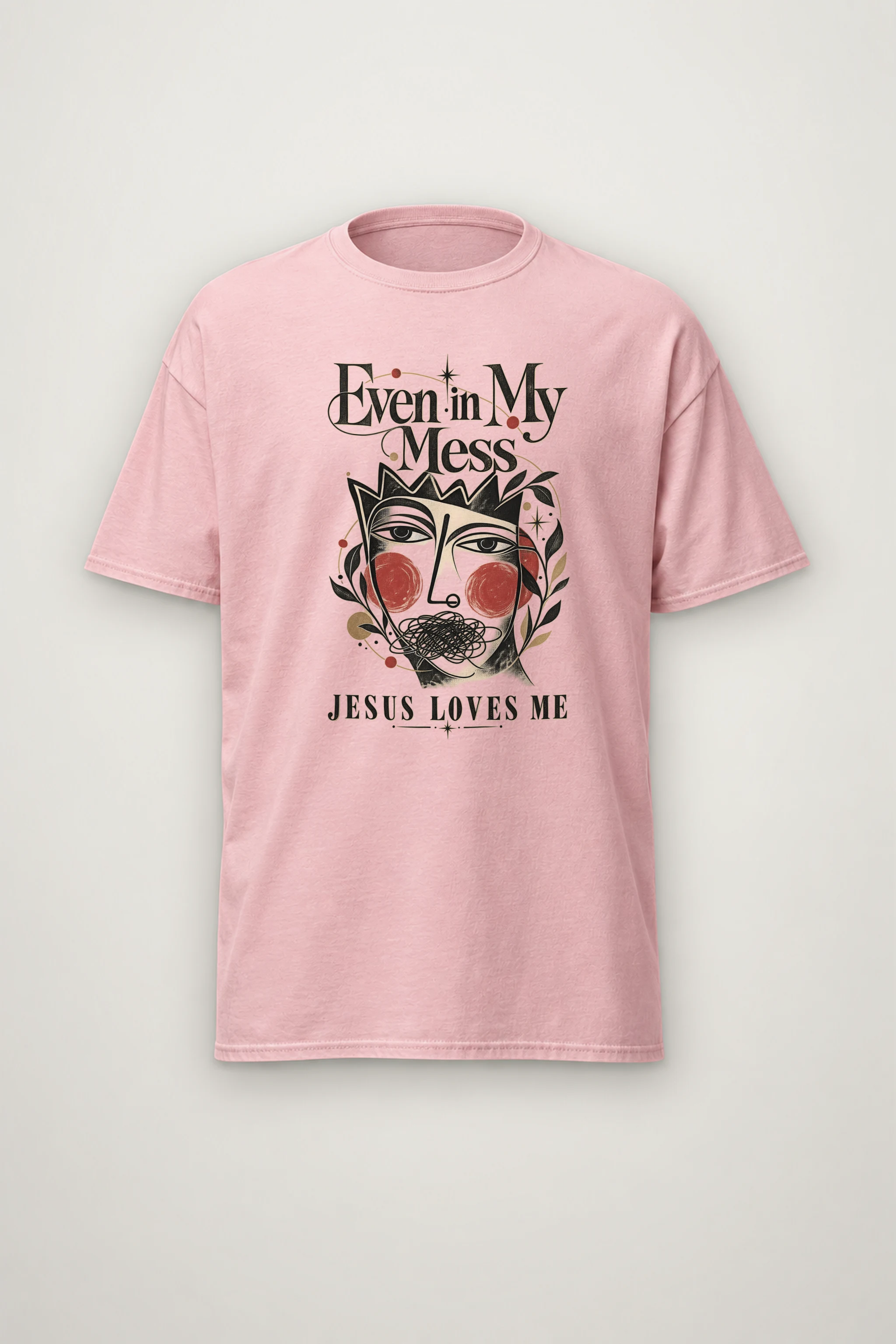 "Jesus Loves Me" Heavyweight Unisex Crewneck T-shirt