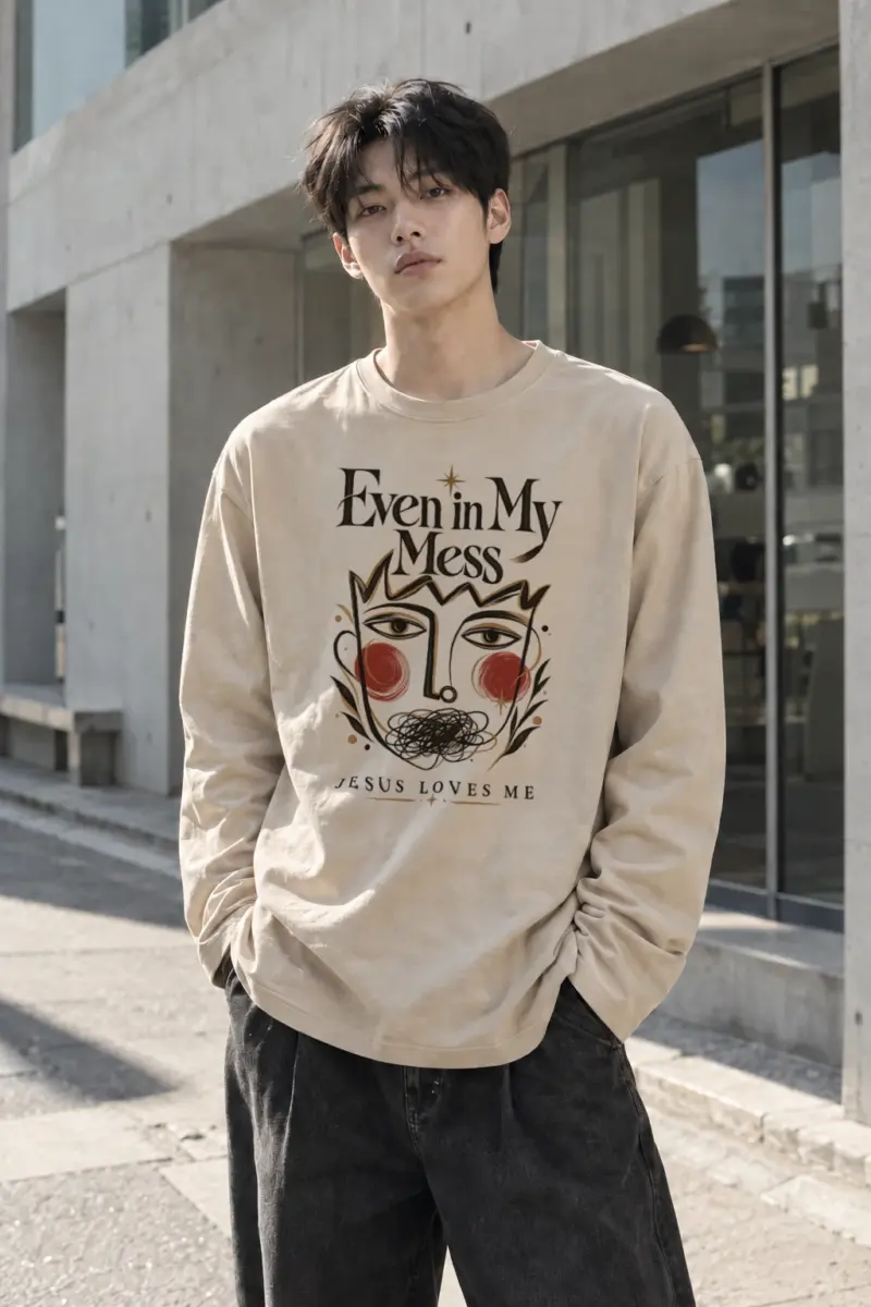 "Jesus Loves My Mess" Unisex Longsleeve T-shirt | Gildan 2400
