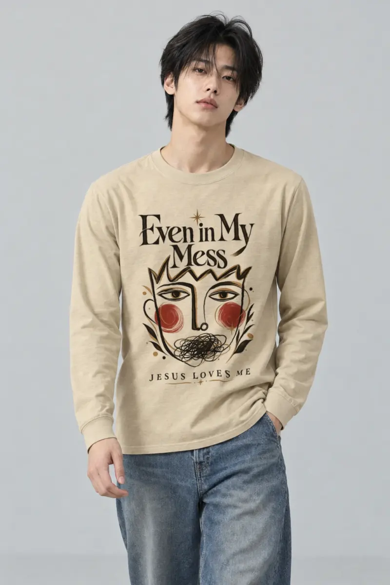 "Jesus Loves My Mess" Unisex Longsleeve T-shirt | Gildan 2400