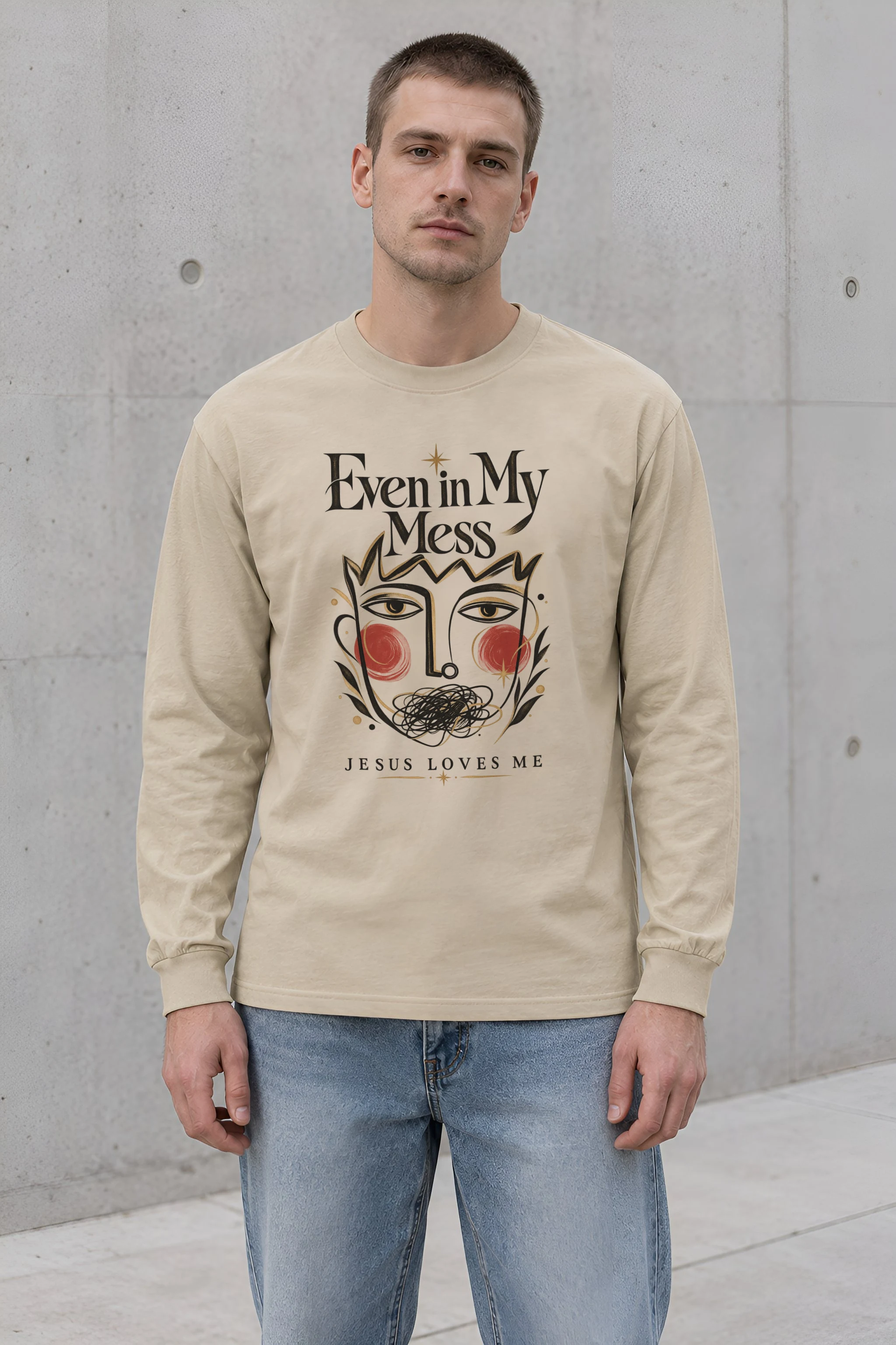 "Jesus Loves My Mess" Unisex Longsleeve T-shirt