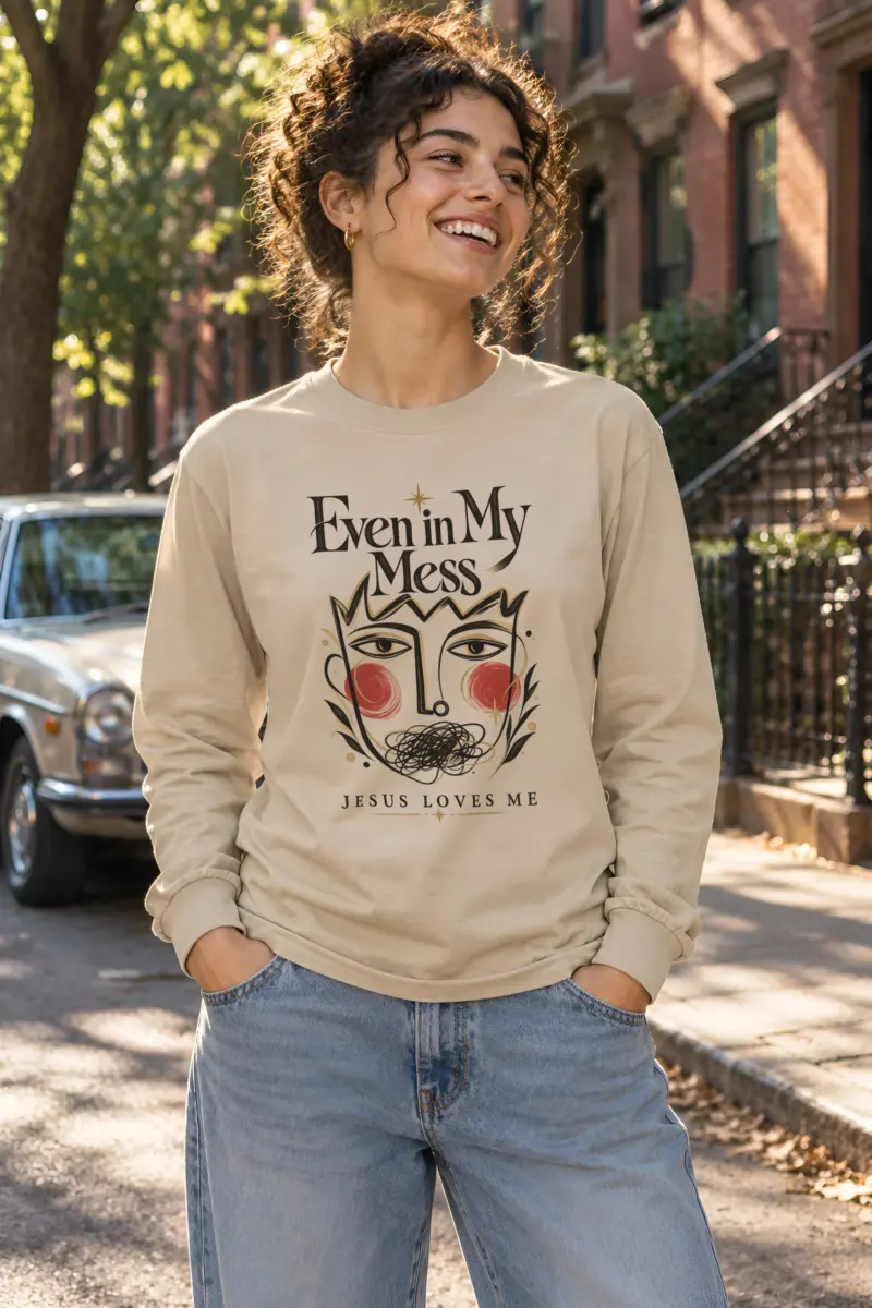"Jesus Loves My Mess" Unisex Longsleeve T-shirt