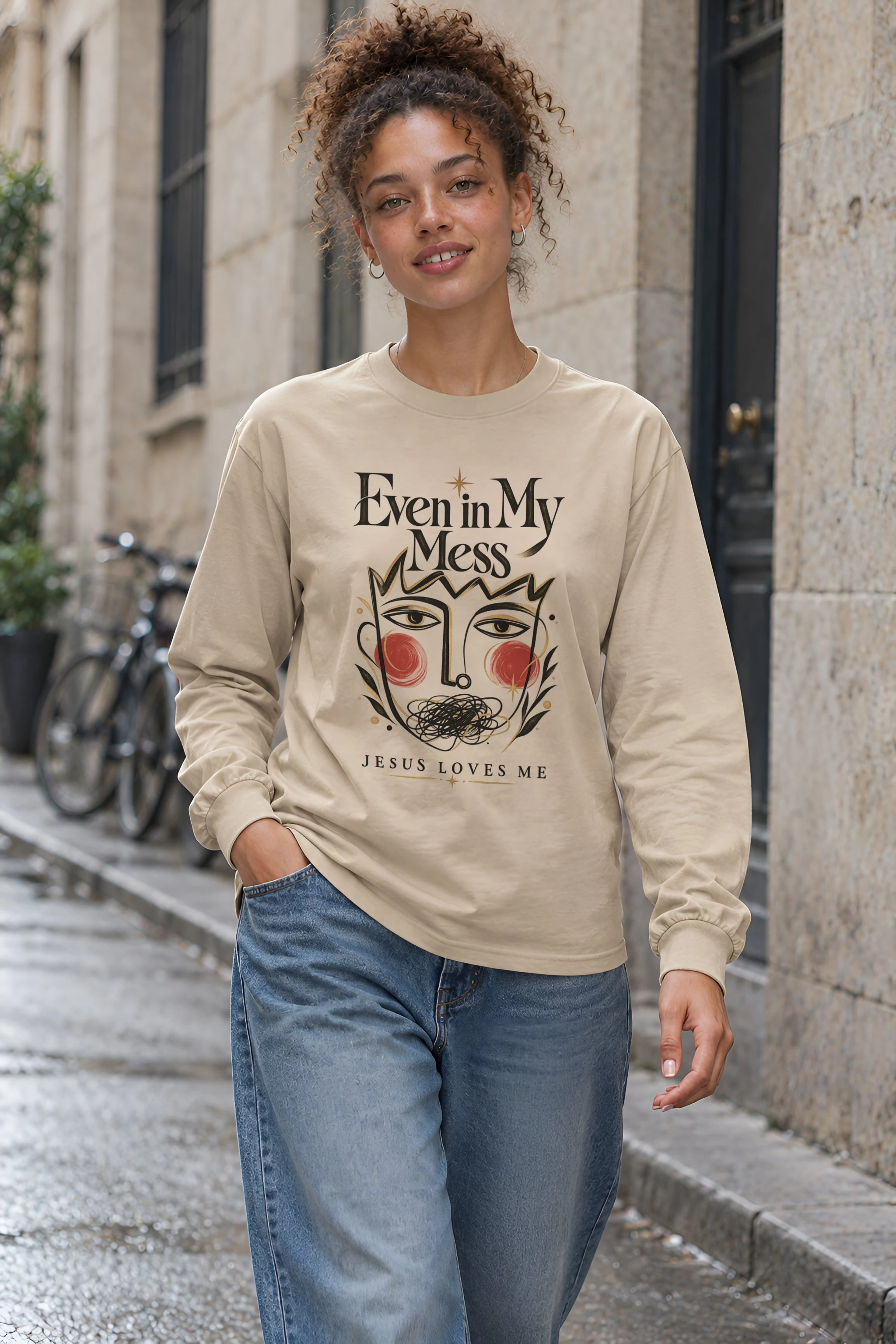 "Jesus Loves My Mess" Unisex Longsleeve T-shirt