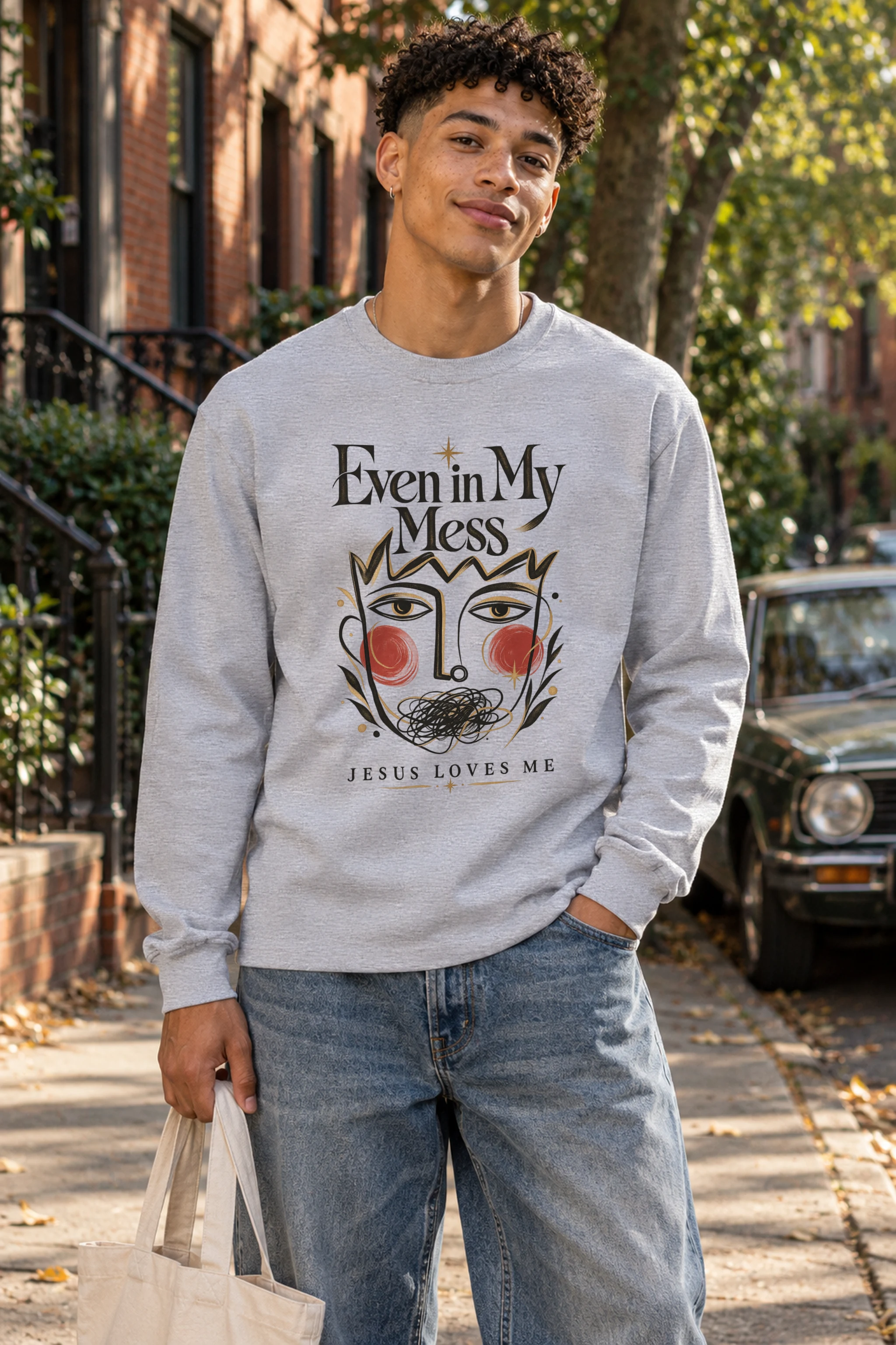 "Jesus Loves My Mess" Unisex Longsleeve T-shirt