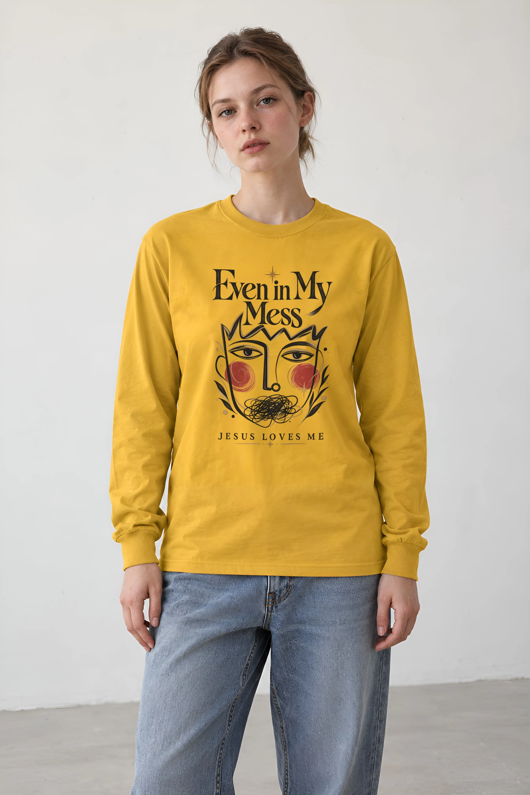 "Jesus Loves My Mess" Unisex Longsleeve T-shirt