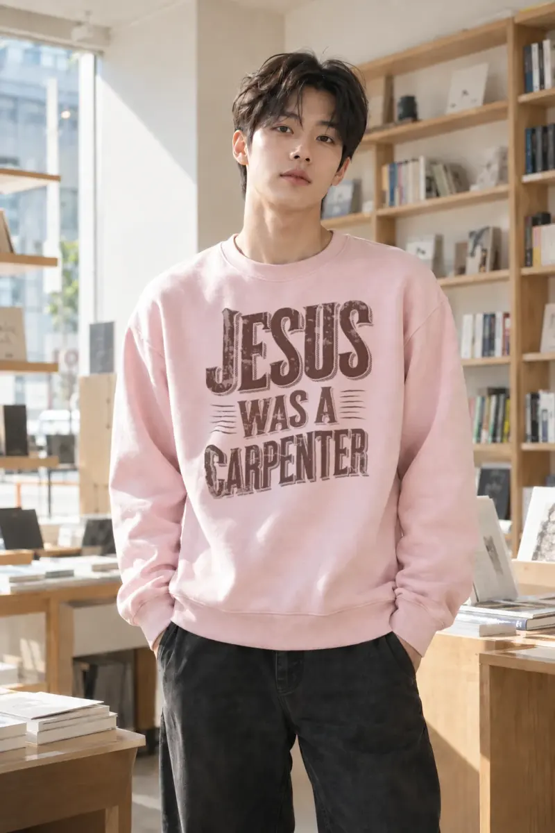“Jesus Was A Carpenter” Heavy Blend Unisex Crewneck Sweatshirt | Gildan 18000