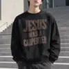 "Jesus Was A Carpenter" Heavy Blend Unisex Crewneck Sweatshirt | Gildan 18000
