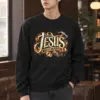 "Wood Grain Jesus Banner" Heavy Blend Unisex Crewneck Sweatshirt