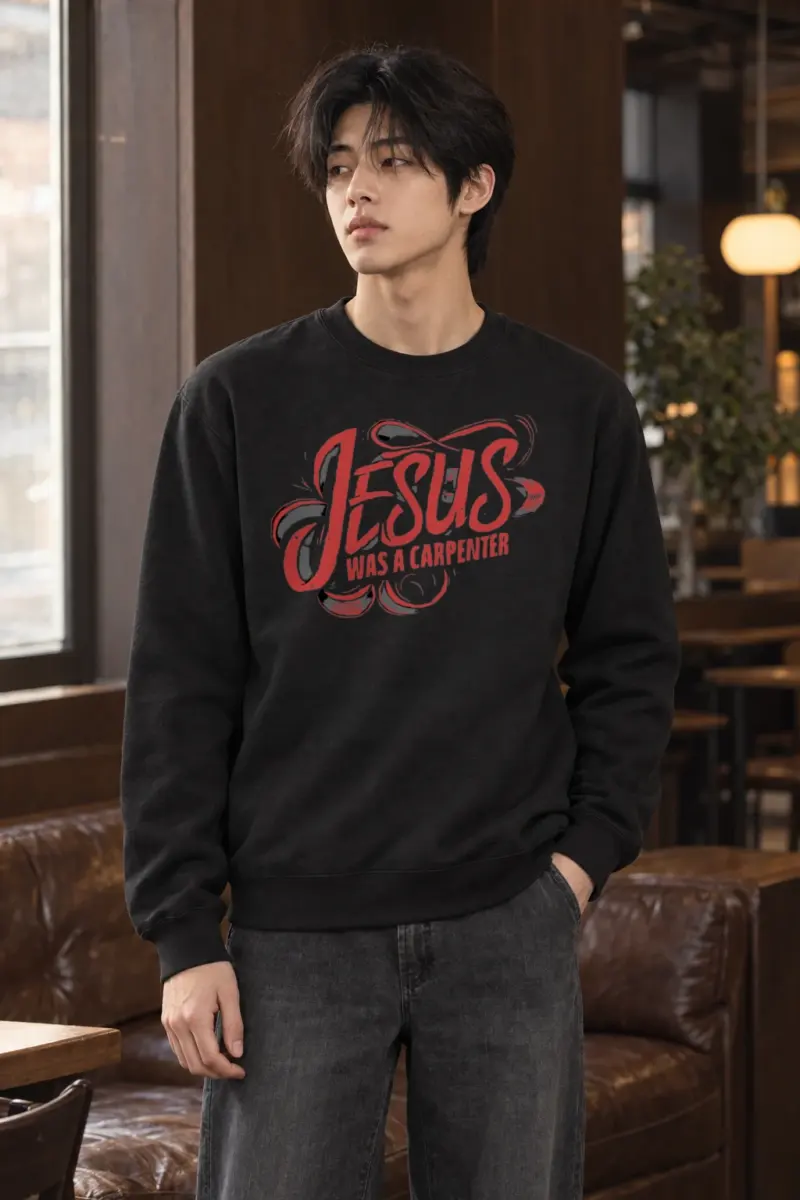 "Jesus Was A Carpenter" Heavy Blend Unisex Crewneck Sweatshirt | Gildan 18000