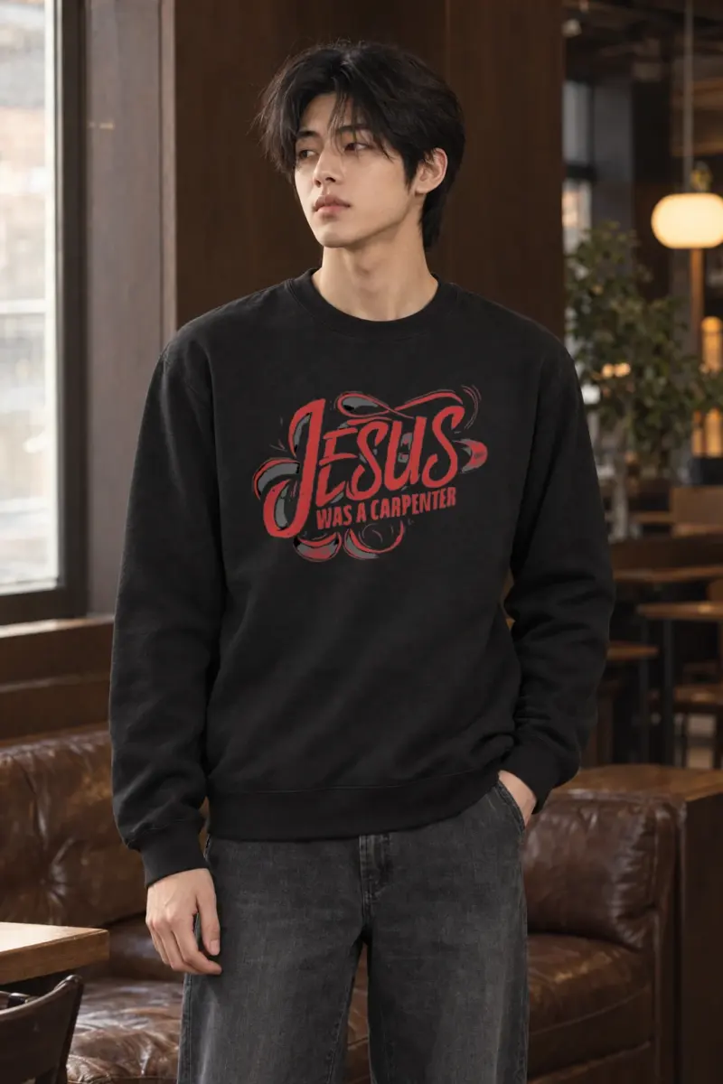 "Jesus Was A Carpenter" Heavy Blend Unisex Crewneck Sweatshirt