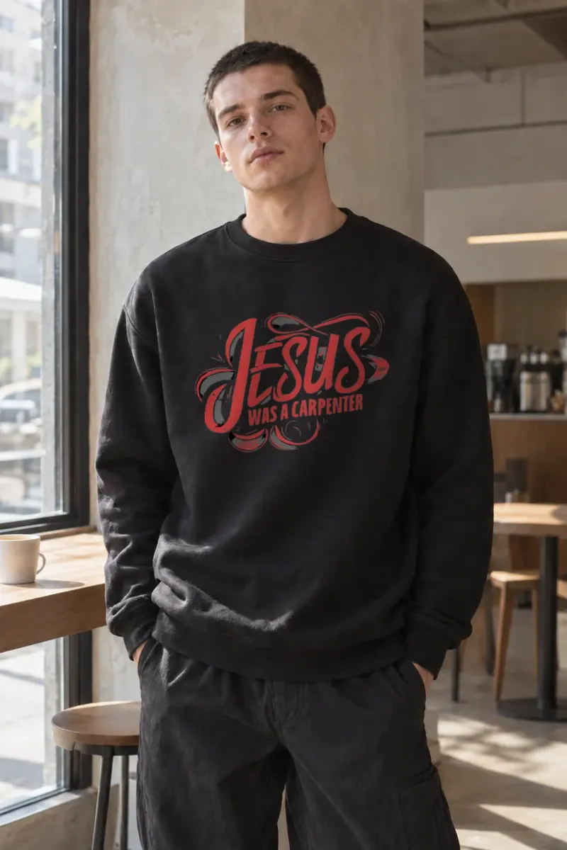 “Jesus Was A Carpenter” Heavy Blend Unisex Crewneck Sweatshirt | Gildan 18000