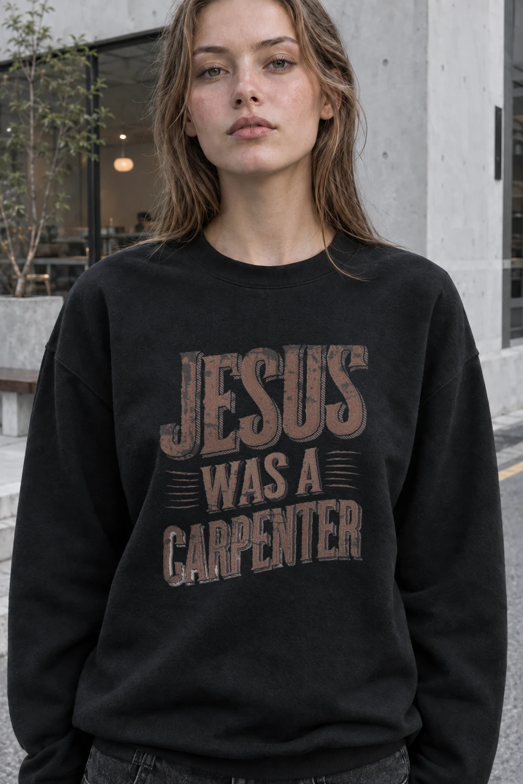"Jesus Was A Carpenter" Heavy Blend Unisex Crewneck Sweatshirt | Gildan 18000