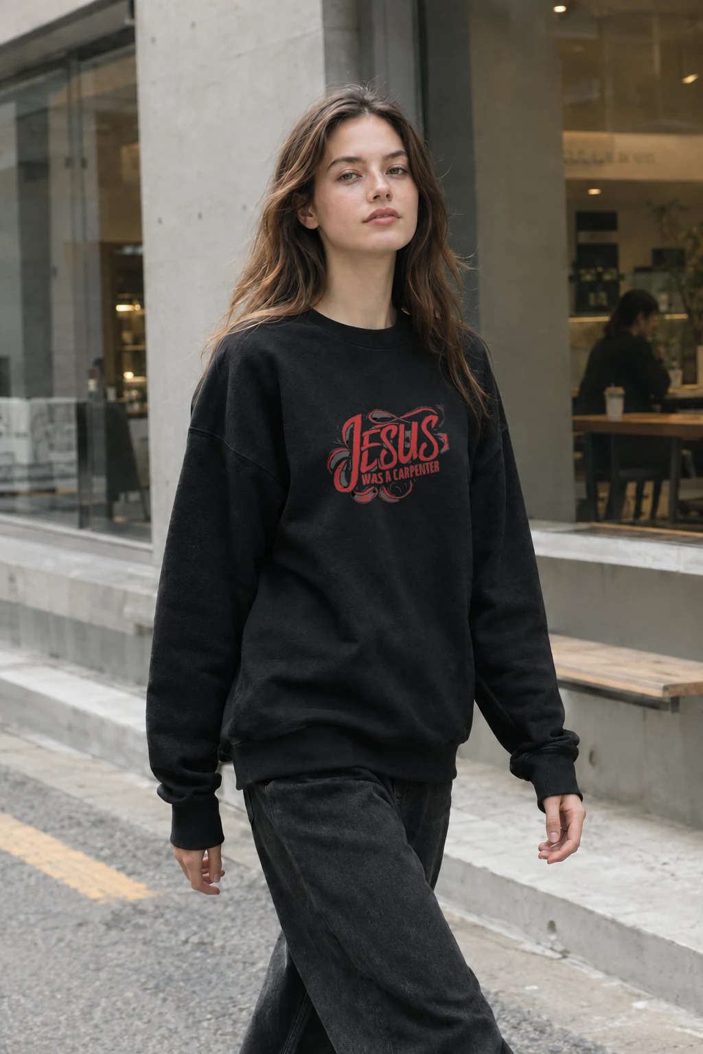 "Jesus Was A Carpenter" Heavy Blend Unisex Crewneck Sweatshirt | Gildan 18000