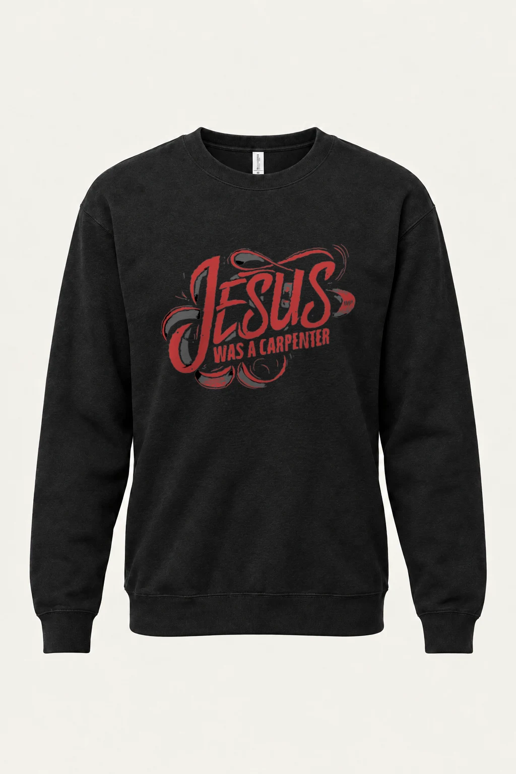 "Jesus Was A Carpenter" Heavy Blend Unisex Crewneck Sweatshirt | Gildan 18000