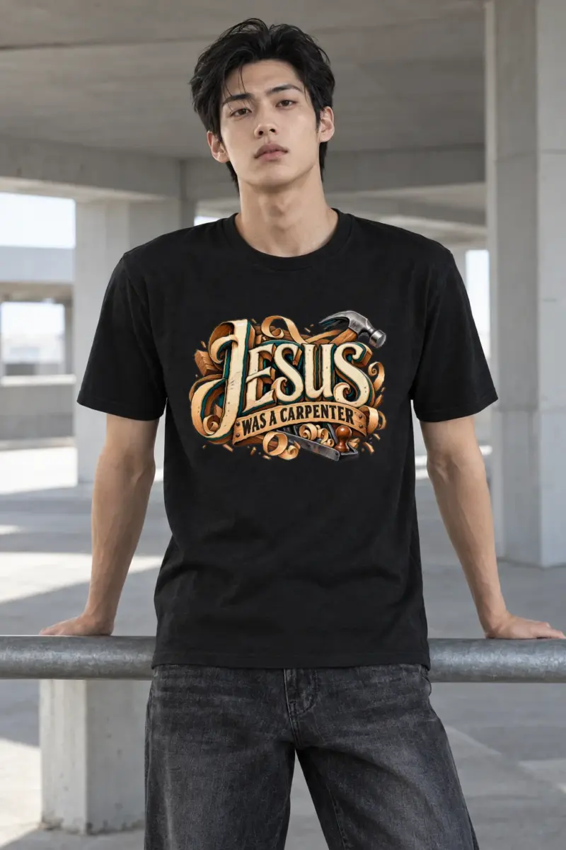 "Jesus Was A Carpenter" Heavyweight Unisex Crewneck T-shirt