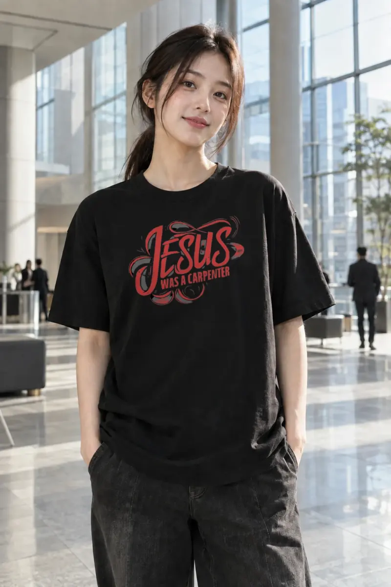 “Jesus Was A Carpenter” Heavyweight Unisex Crewneck T-shirt | Gildan 5000