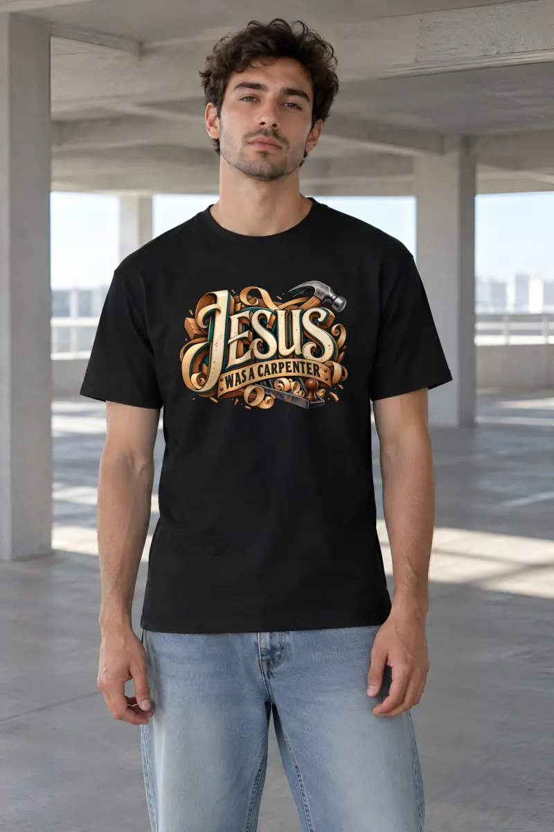 "Jesus Was A Carpenter" Heavyweight Unisex Crewneck T-shirt