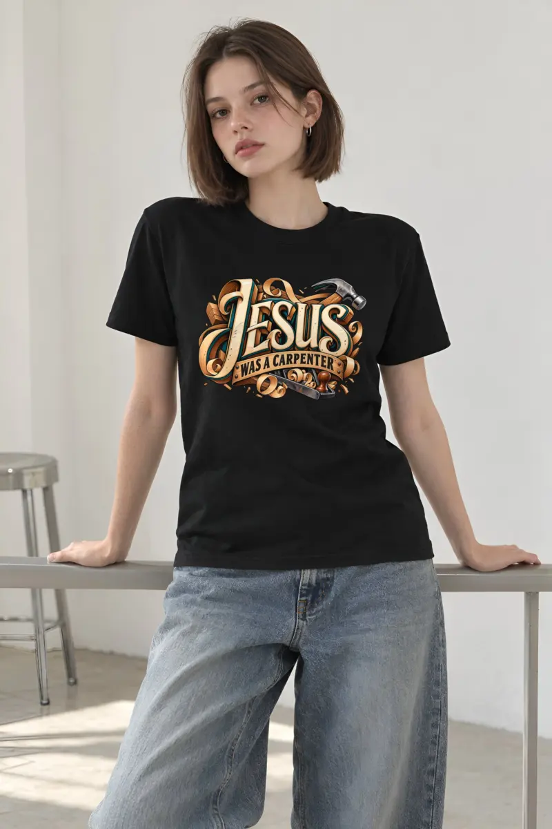 "Jesus Was A Carpenter" Heavyweight Unisex Crewneck T-shirt