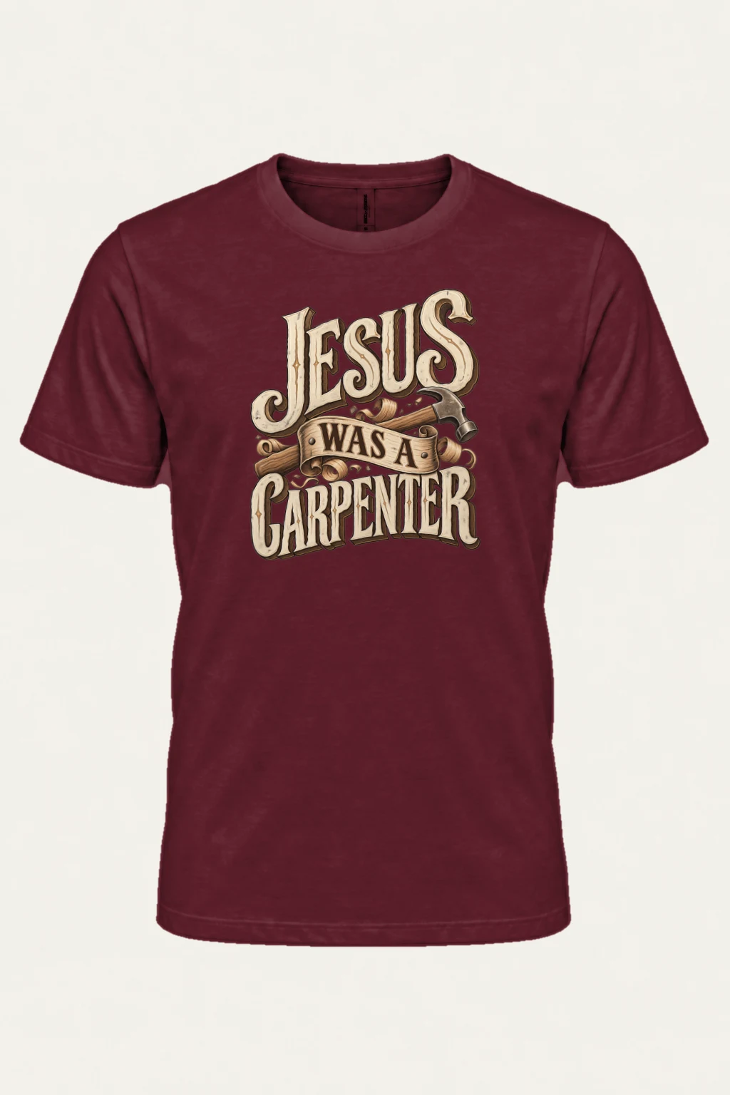 "Jesus Was A Carpenter" Heavyweight Unisex Crewneck T-shirt | Gildan 5000