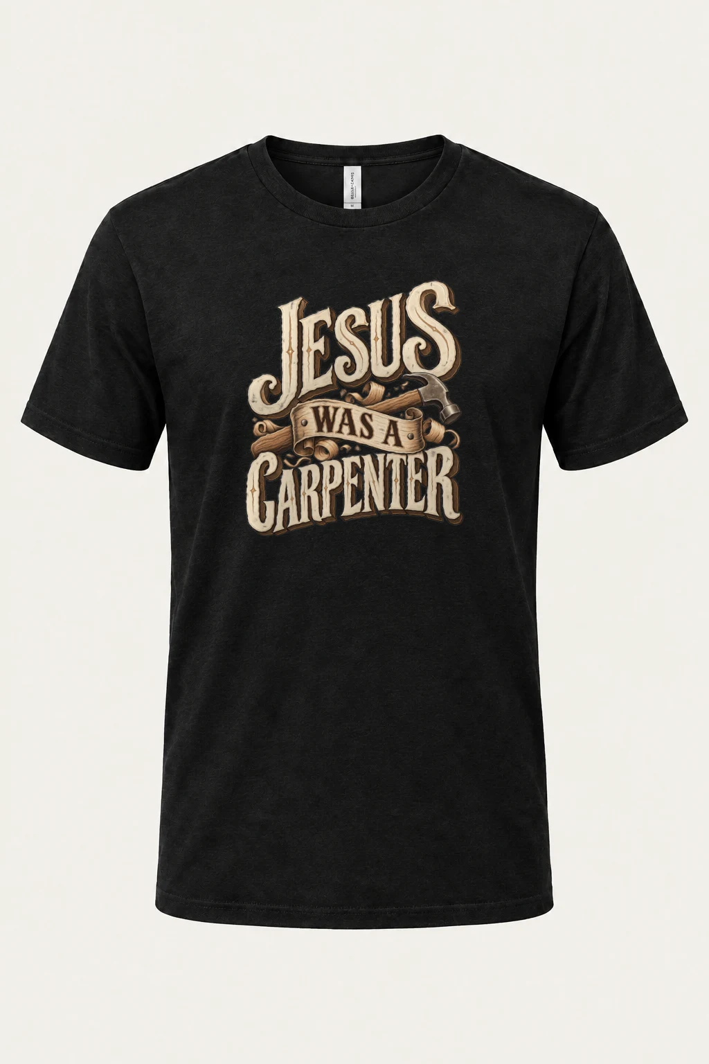 "Jesus Was A Carpenter" Heavyweight Unisex Crewneck T-shirt | Gildan 5000