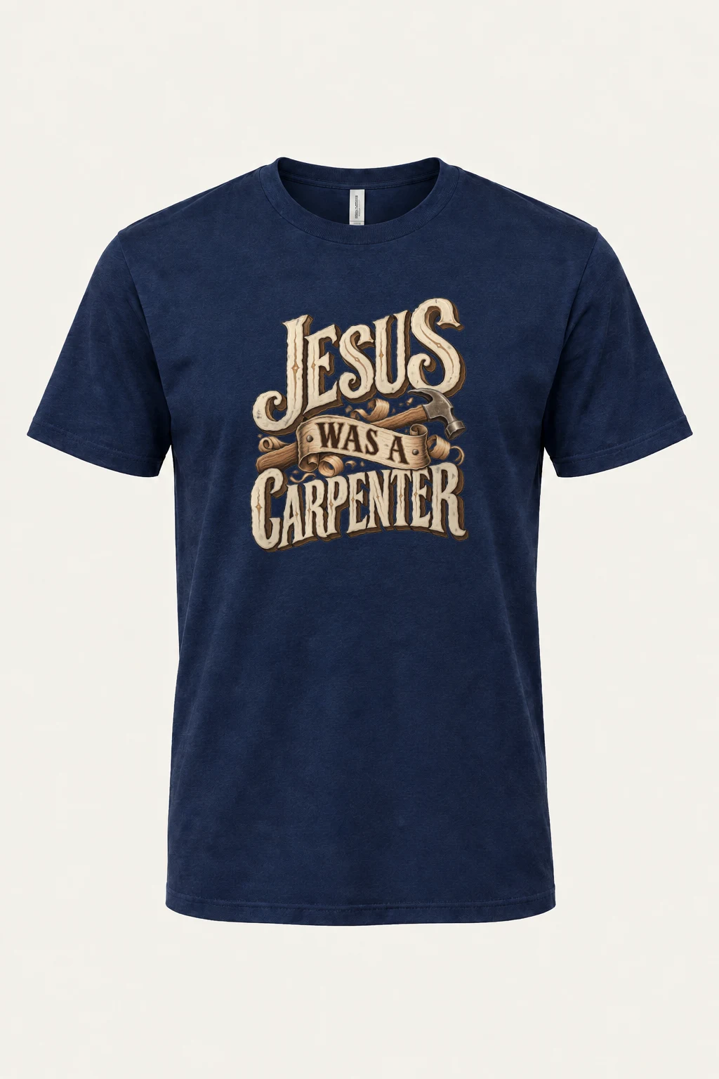 "Jesus Was A Carpenter" Heavyweight Unisex Crewneck T-shirt | Gildan 5000