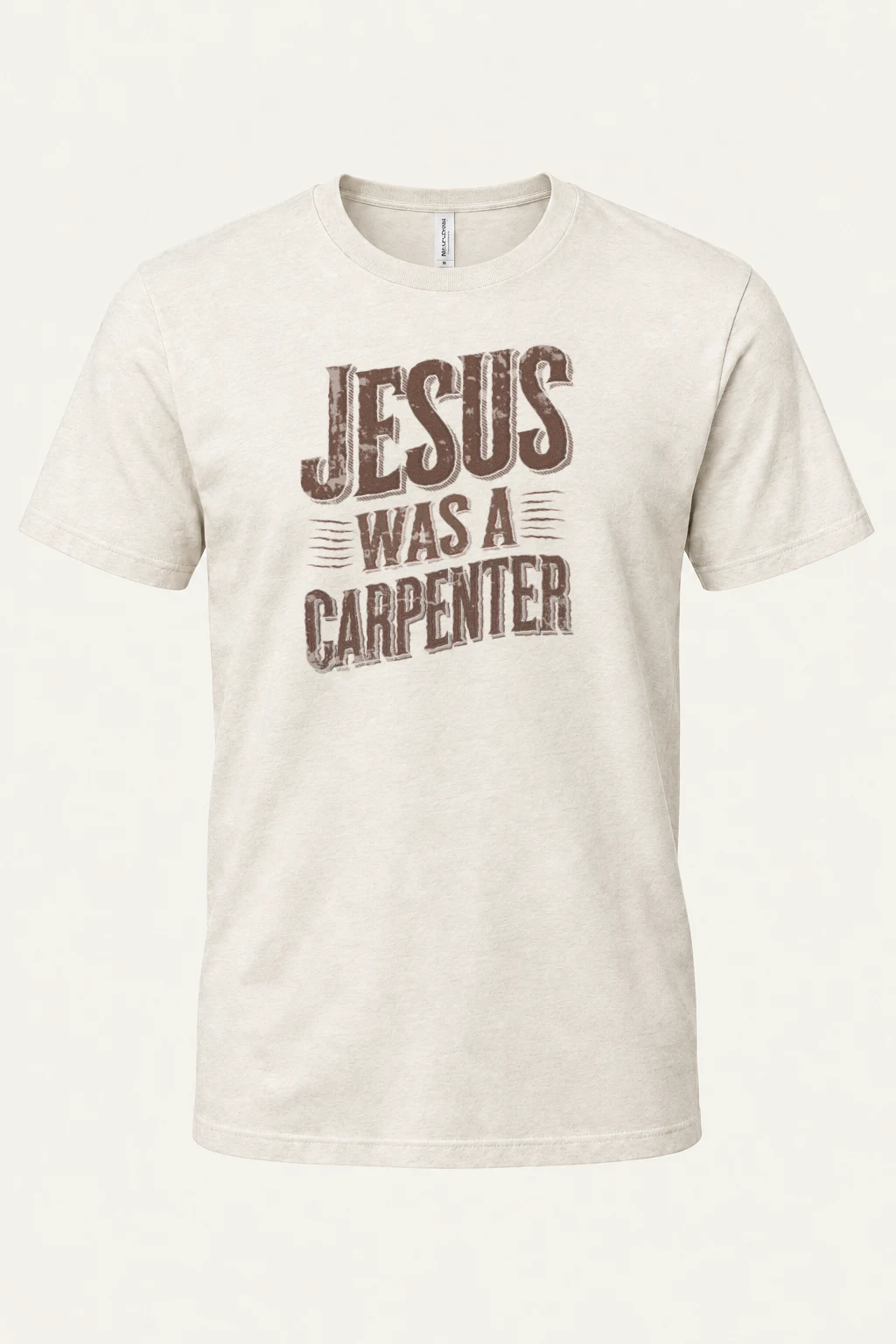 "Jesus Was A Carpenter" Heavyweight Unisex Crewneck T-shirt | Gildan 5000