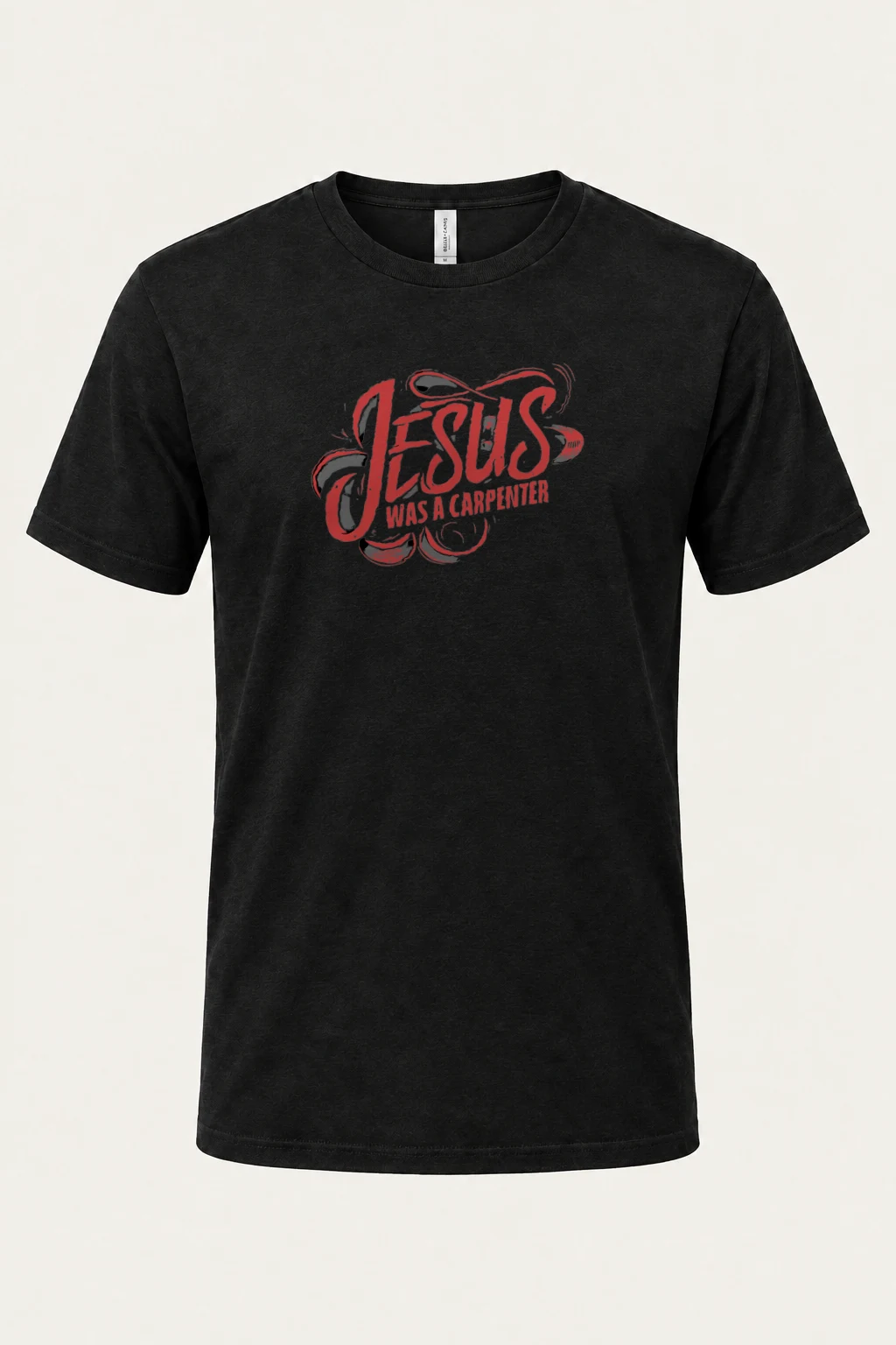 "Jesus Was A Carpenter" Heavyweight Unisex Crewneck T-shirt | Gildan 5000
