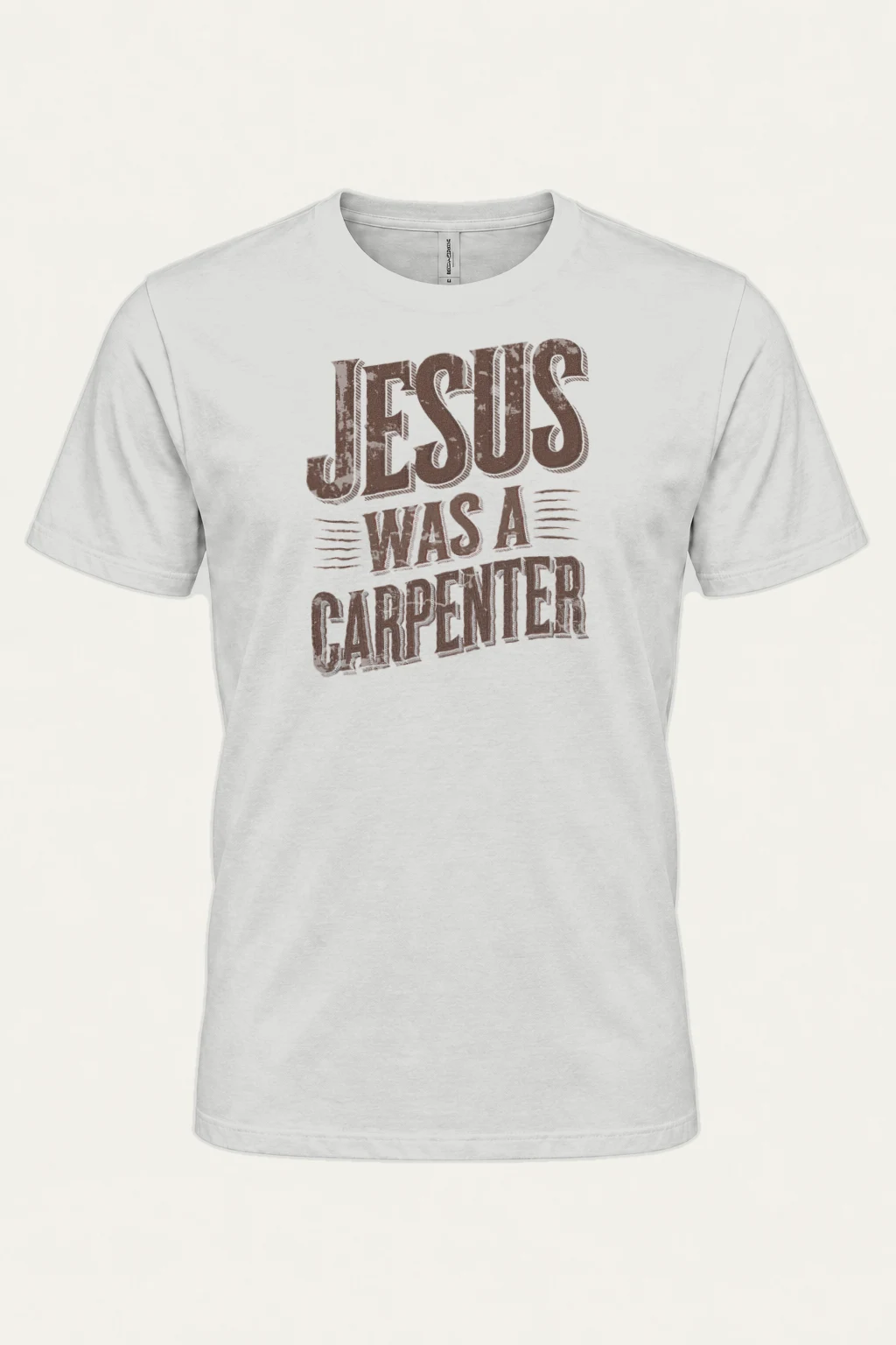 "Jesus Was A Carpenter" Heavyweight Unisex Crewneck T-shirt | Gildan 5000