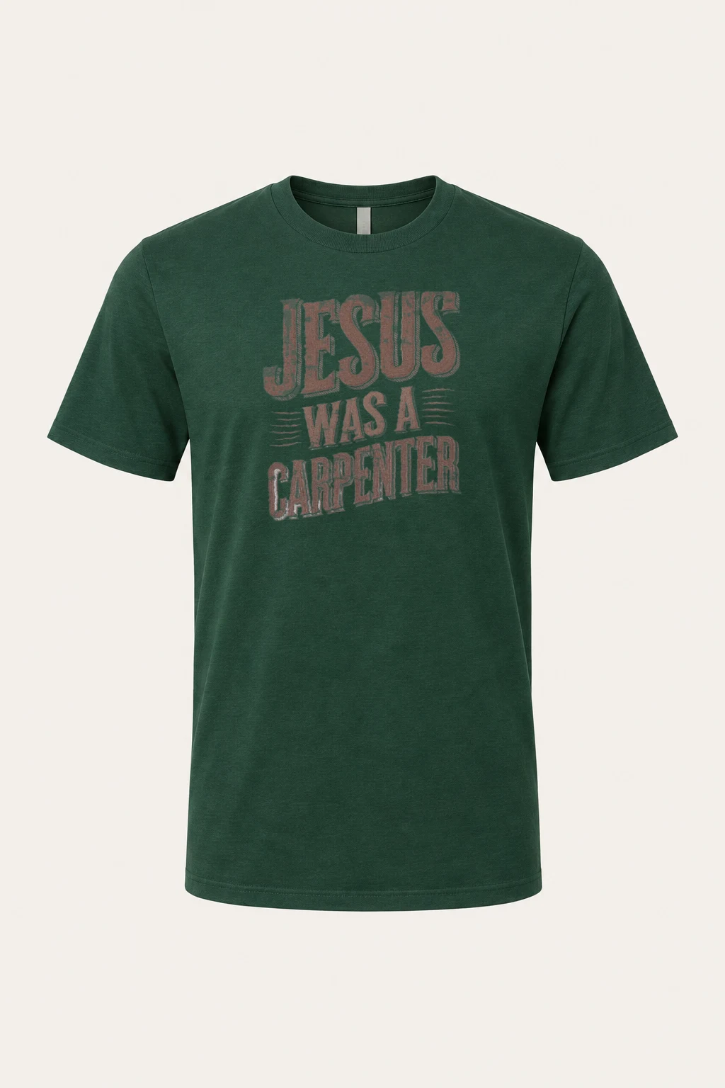 "Jesus Was A Carpenter" Heavyweight Unisex Crewneck T-shirt | Gildan 5000