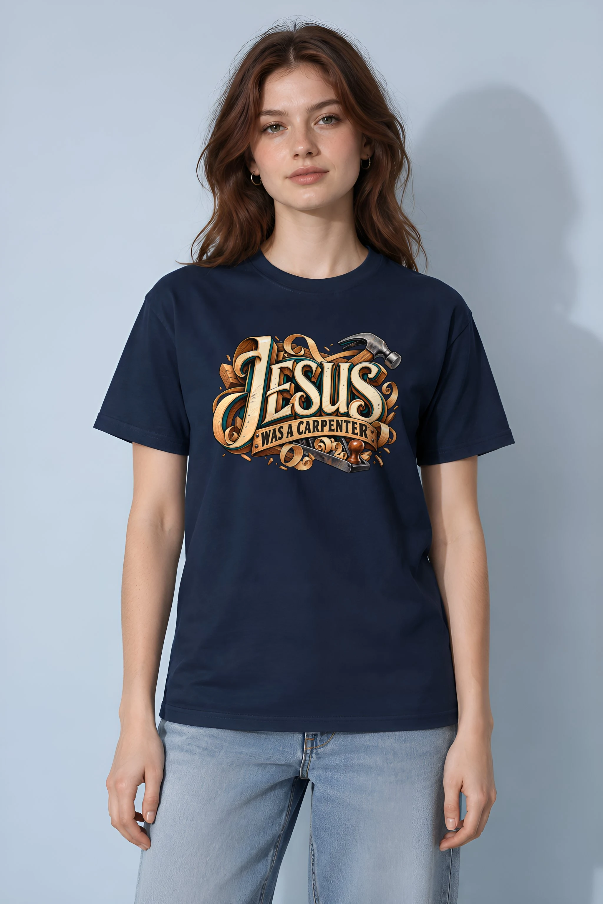 "Jesus Was A Carpenter" Heavyweight Unisex Crewneck T-shirt